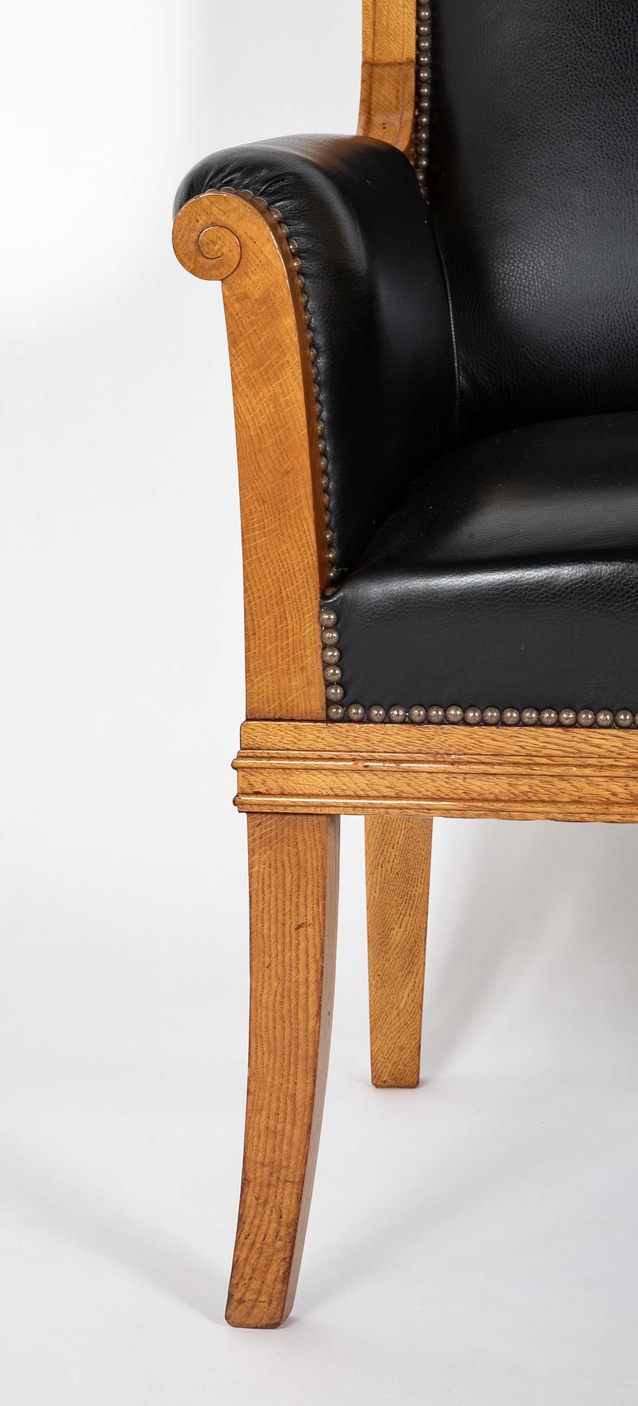 Pair of Oak Armchairs by Louis Sue for Lazard Freres Banque