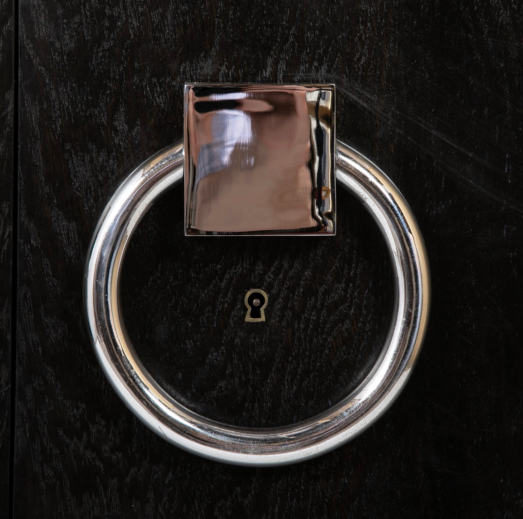 Ebonized Oak Cabinet Designed by Jean Pascaud & Produced by Maison L' IDEAL
