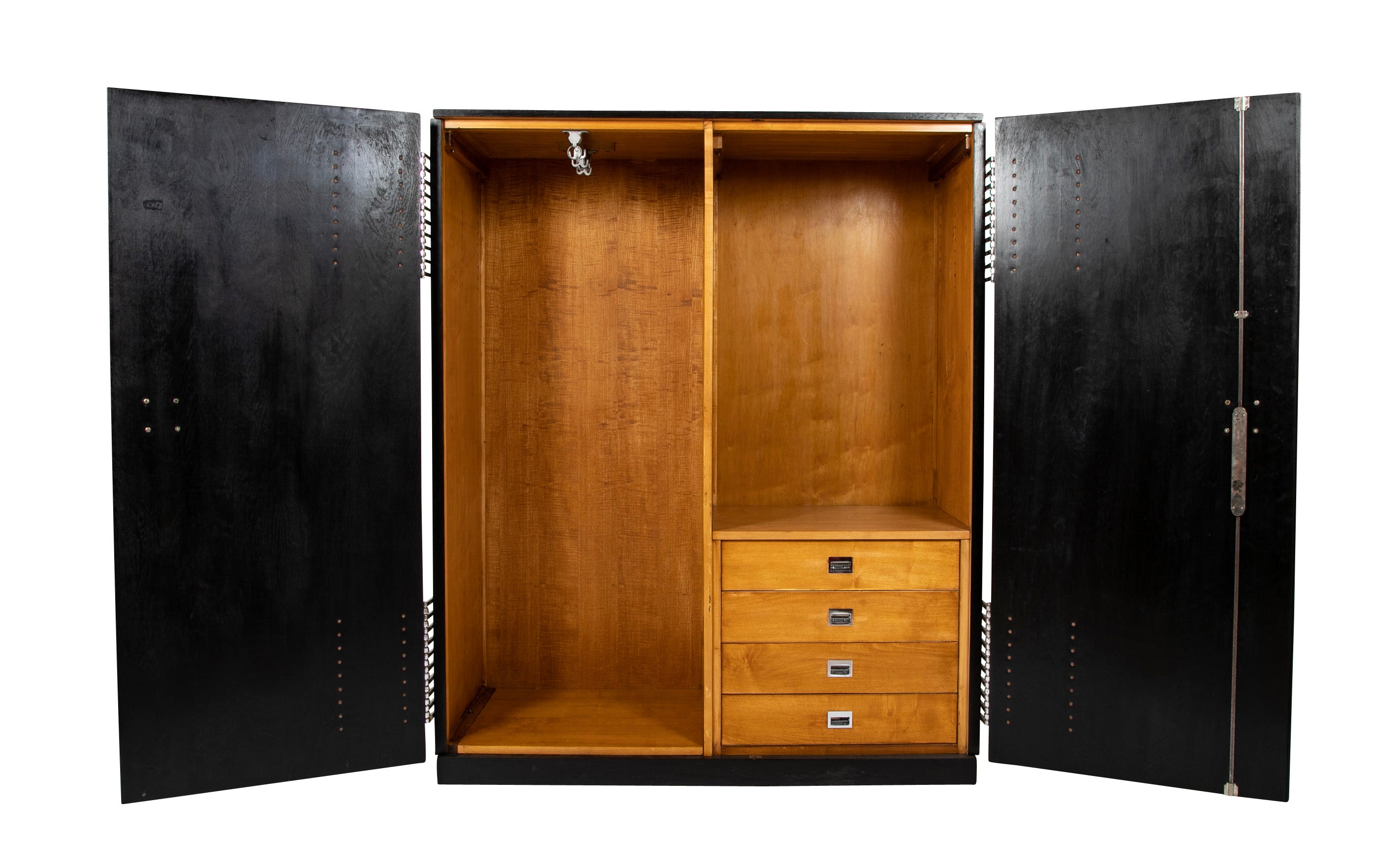 Ebonized Oak Cabinet Designed by Jean Pascaud & Produced by Maison L' IDEAL