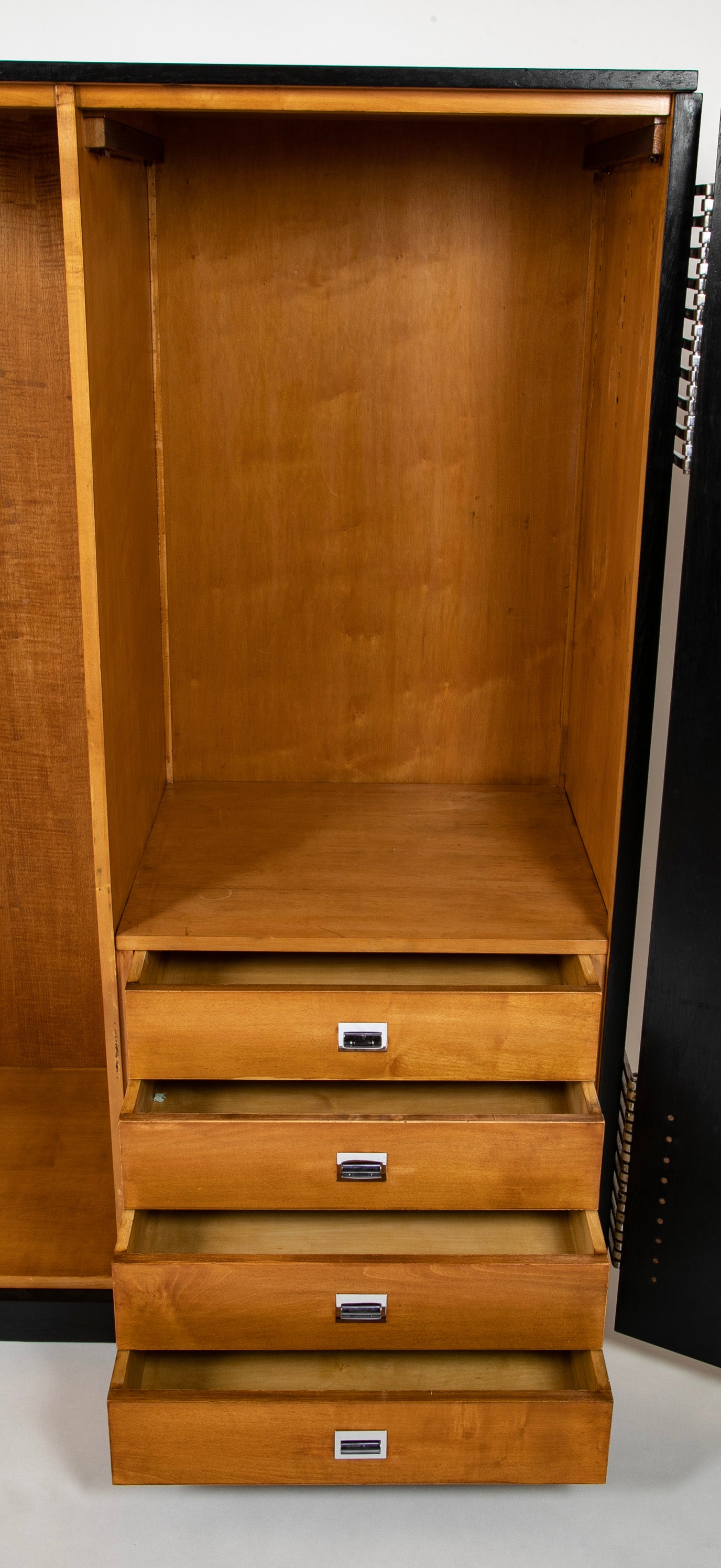 Ebonized Oak Cabinet Designed by Jean Pascaud & Produced by Maison L' IDEAL