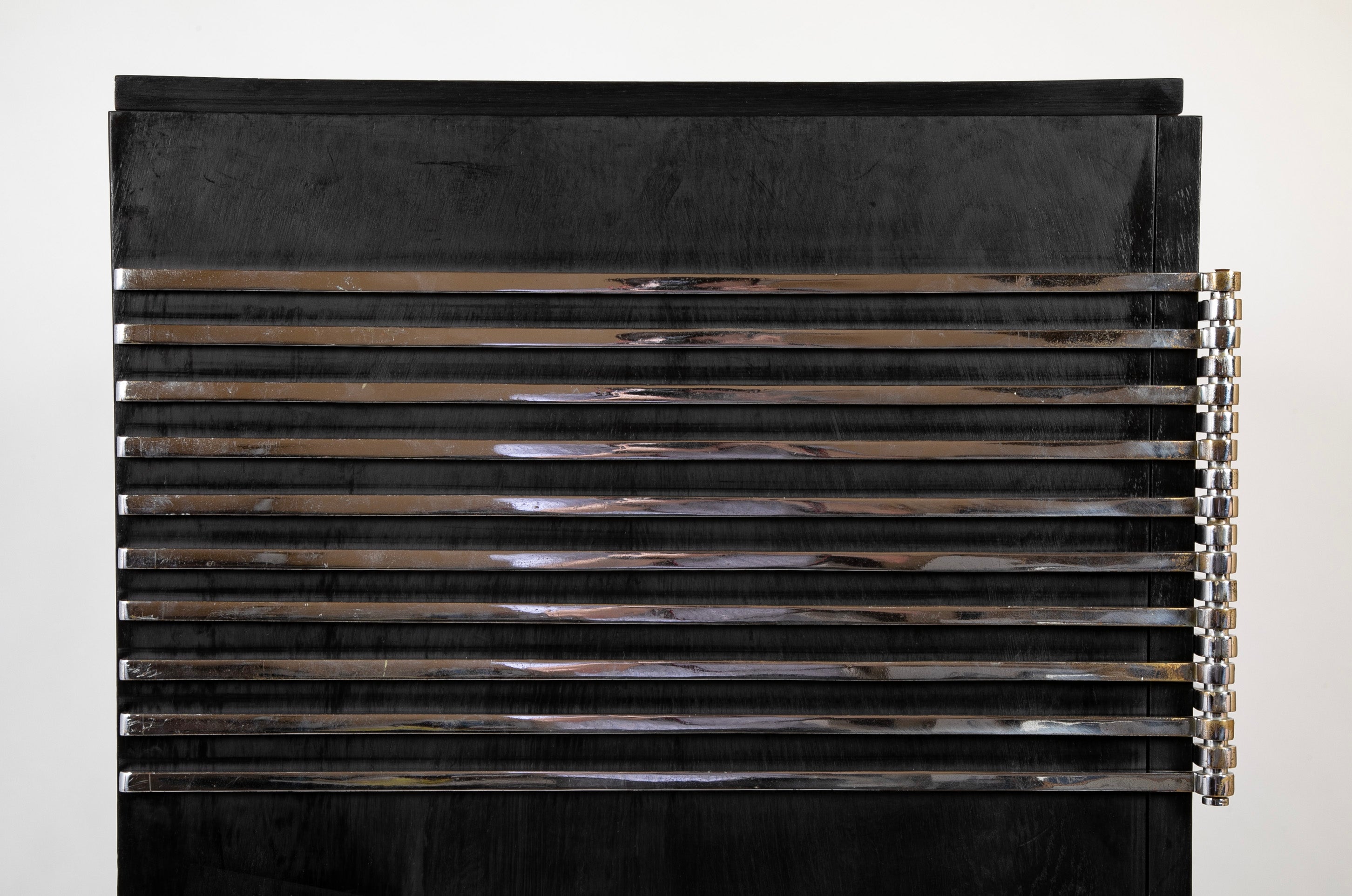 Ebonized Oak Cabinet Designed by Jean Pascaud & Produced by Maison L' IDEAL