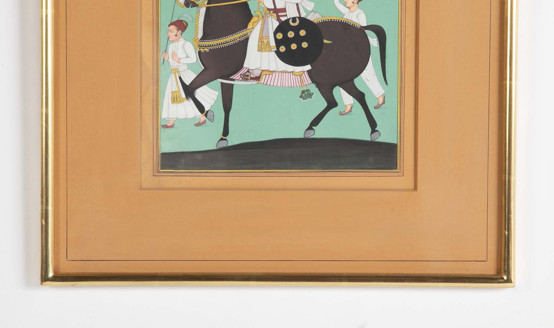 Jodhpur School Portrait of an Indian Prince with Two Attendants