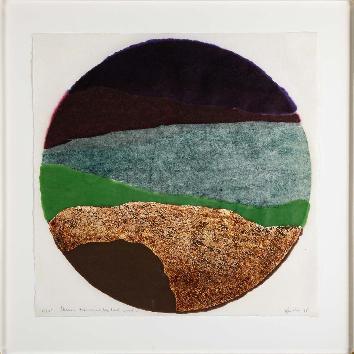 Richard Kemble Serigraph in Color "I know a Tree Beyond the Bend Ahead"