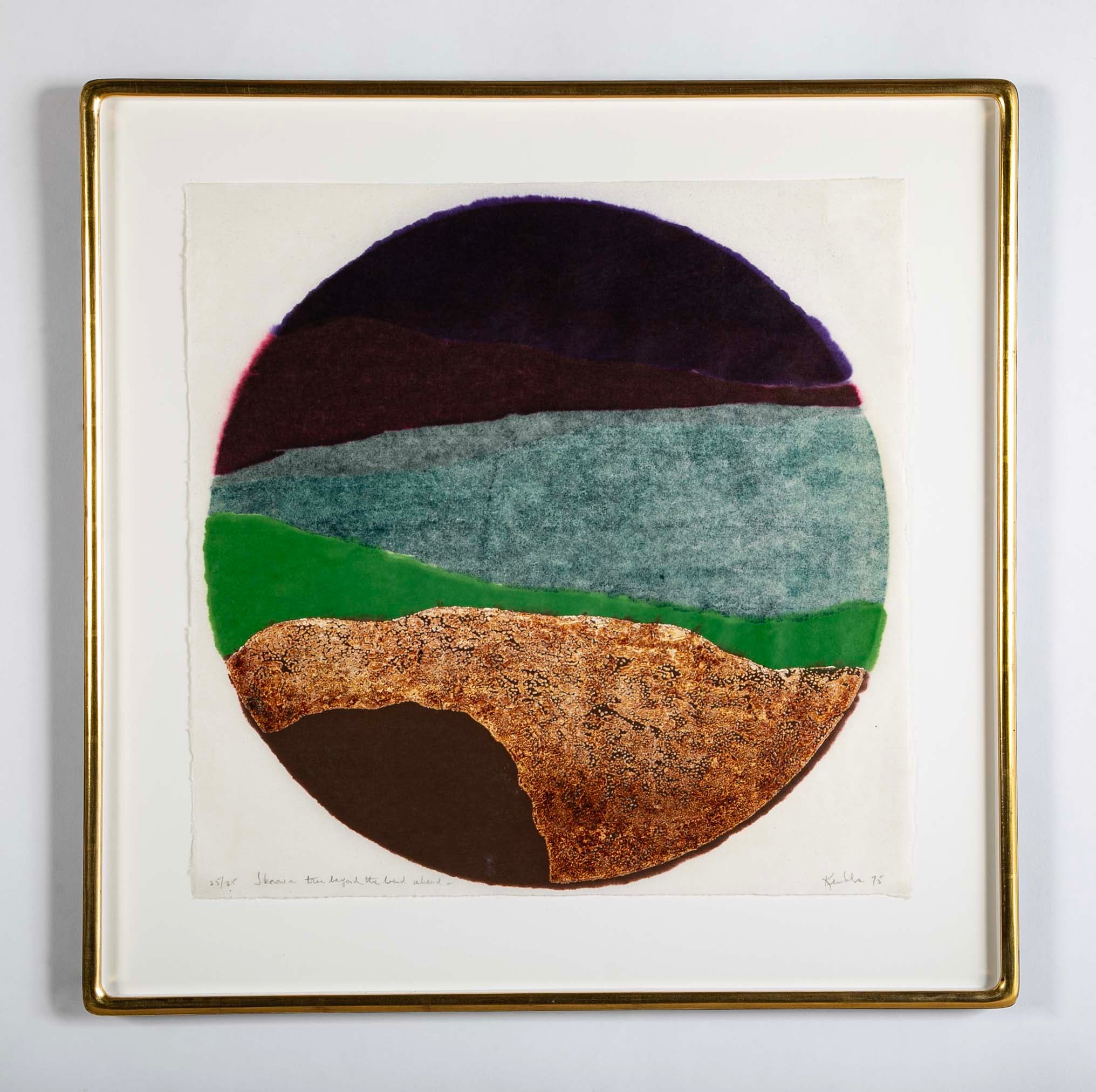 Richard Kemble Serigraph in Color "I know a Tree Beyond the Bend Ahead"