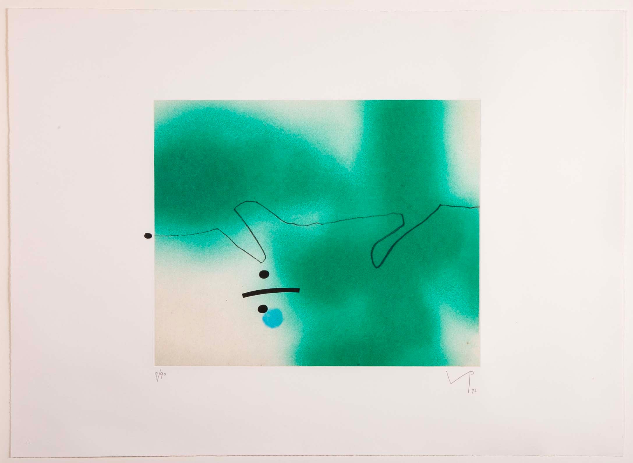 "Linear Movement" Etching & Aquatint by Victor Pasmore