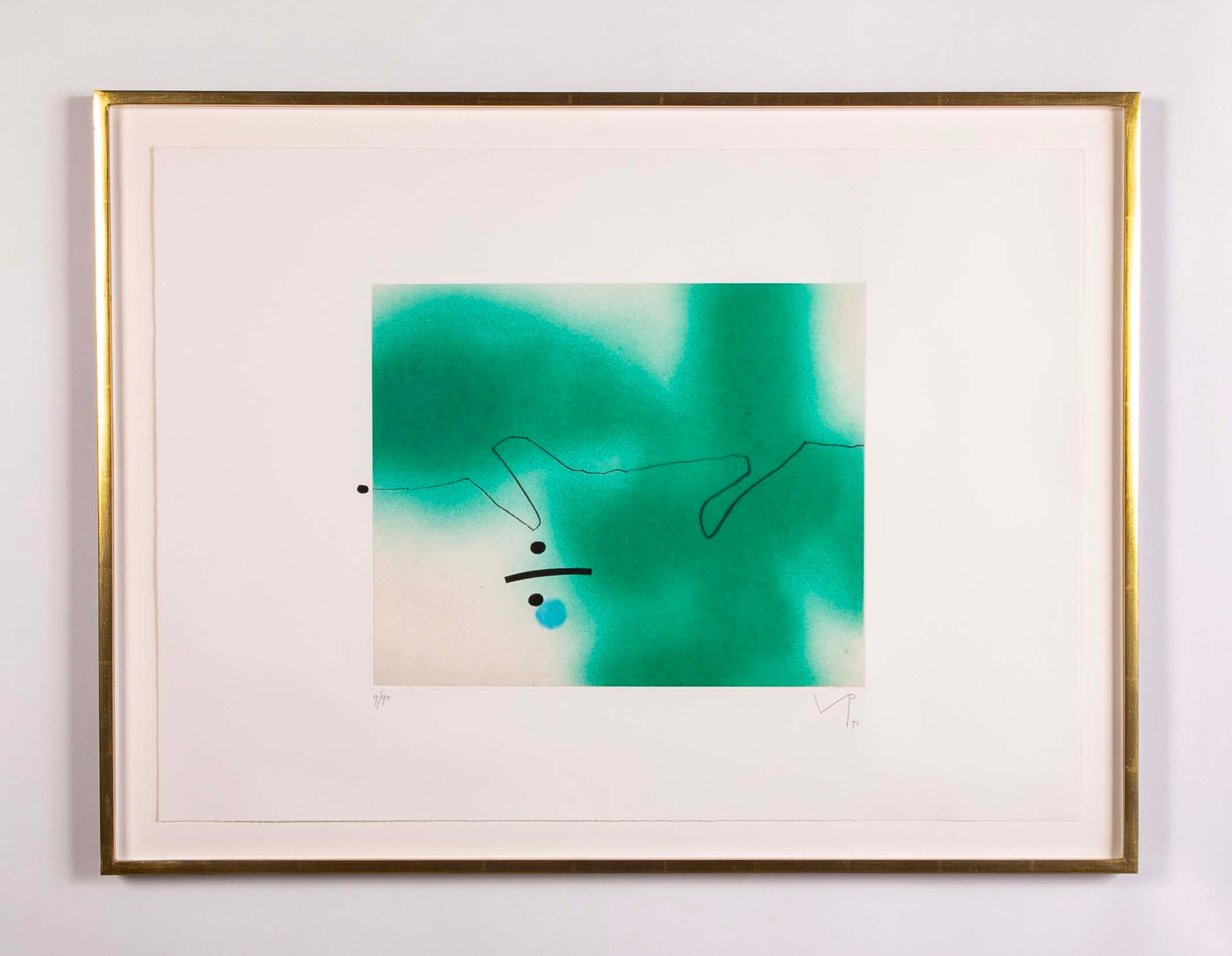 "Linear Movement" Etching & Aquatint by Victor Pasmore