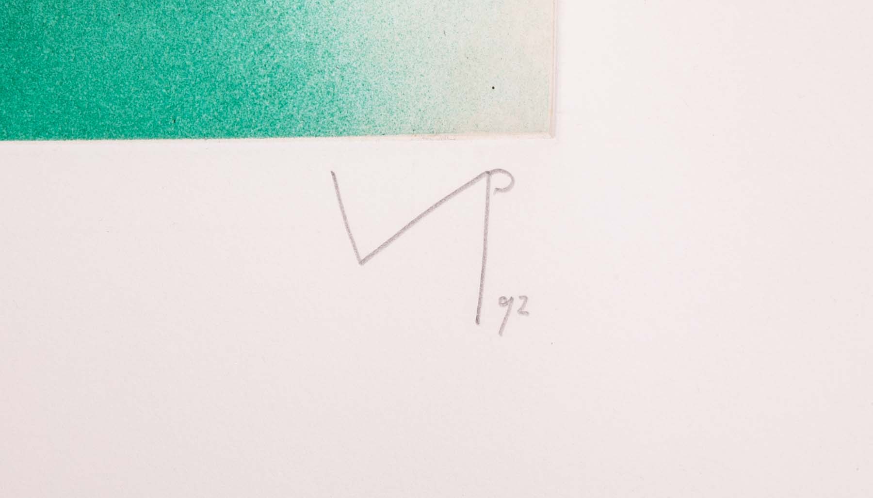 "Linear Movement" Etching & Aquatint by Victor Pasmore