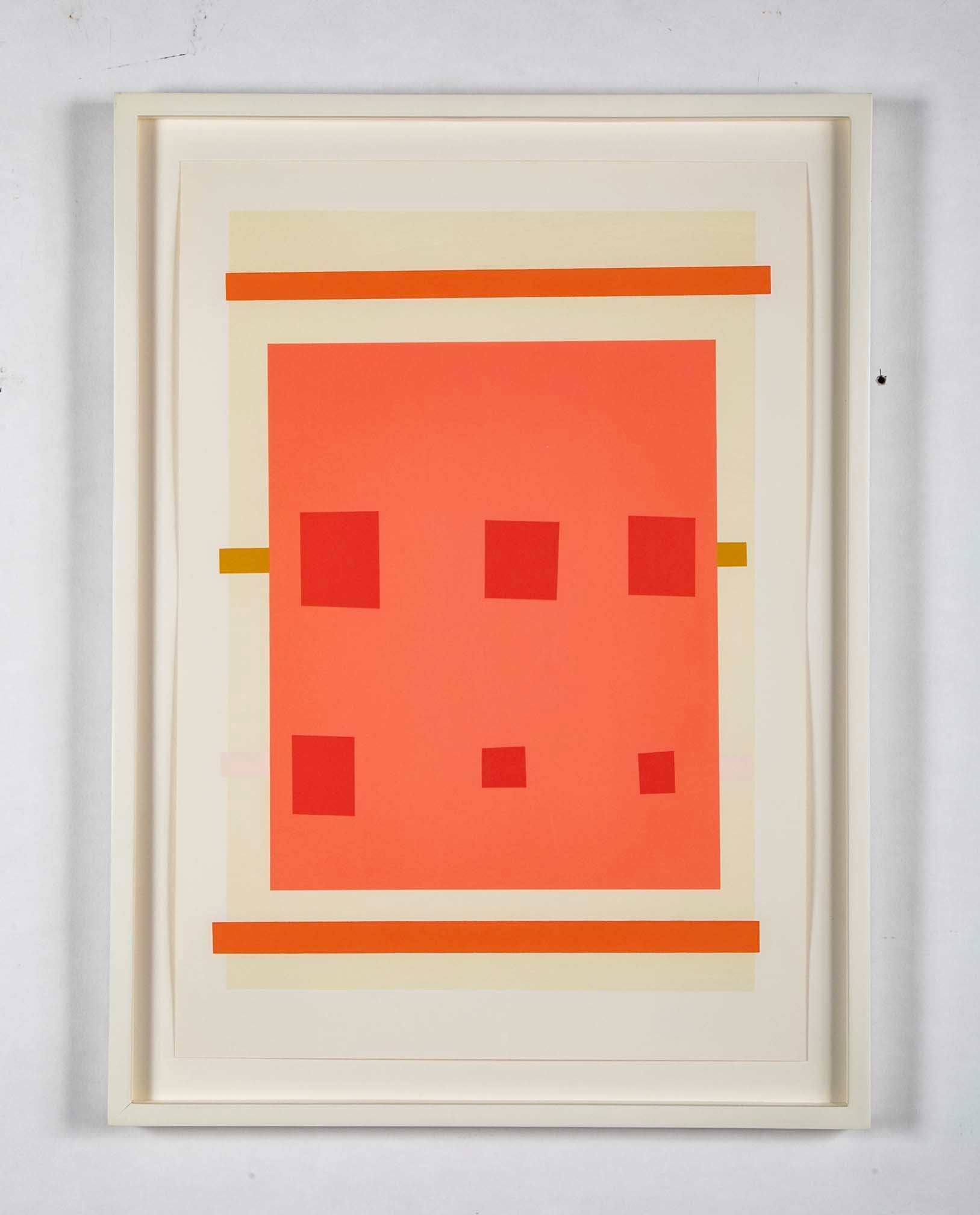 Imi Knoebel Untitled Color Lithograph with Hand Stenciling