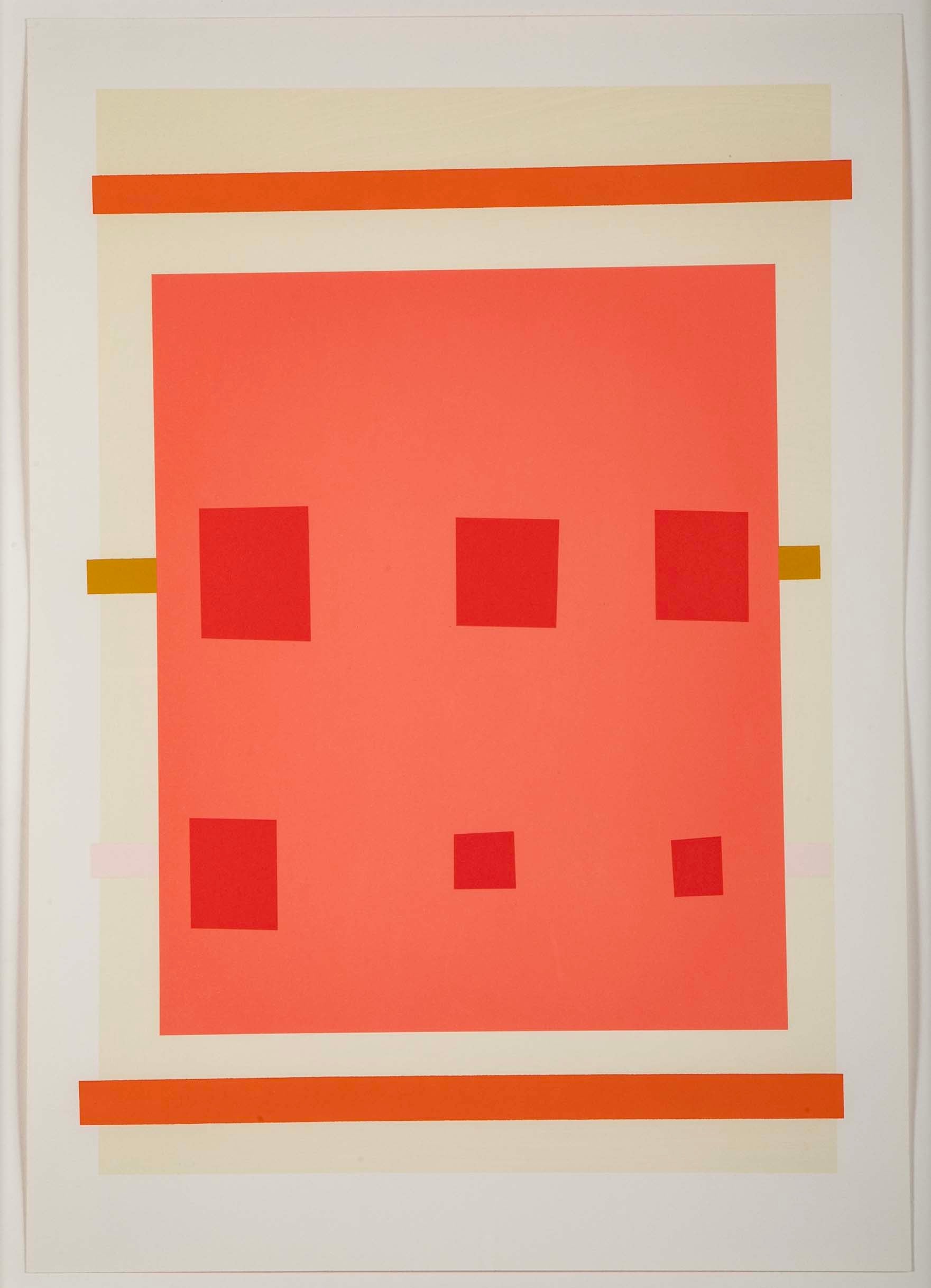 Imi Knoebel Untitled Color Lithograph with Hand Stenciling