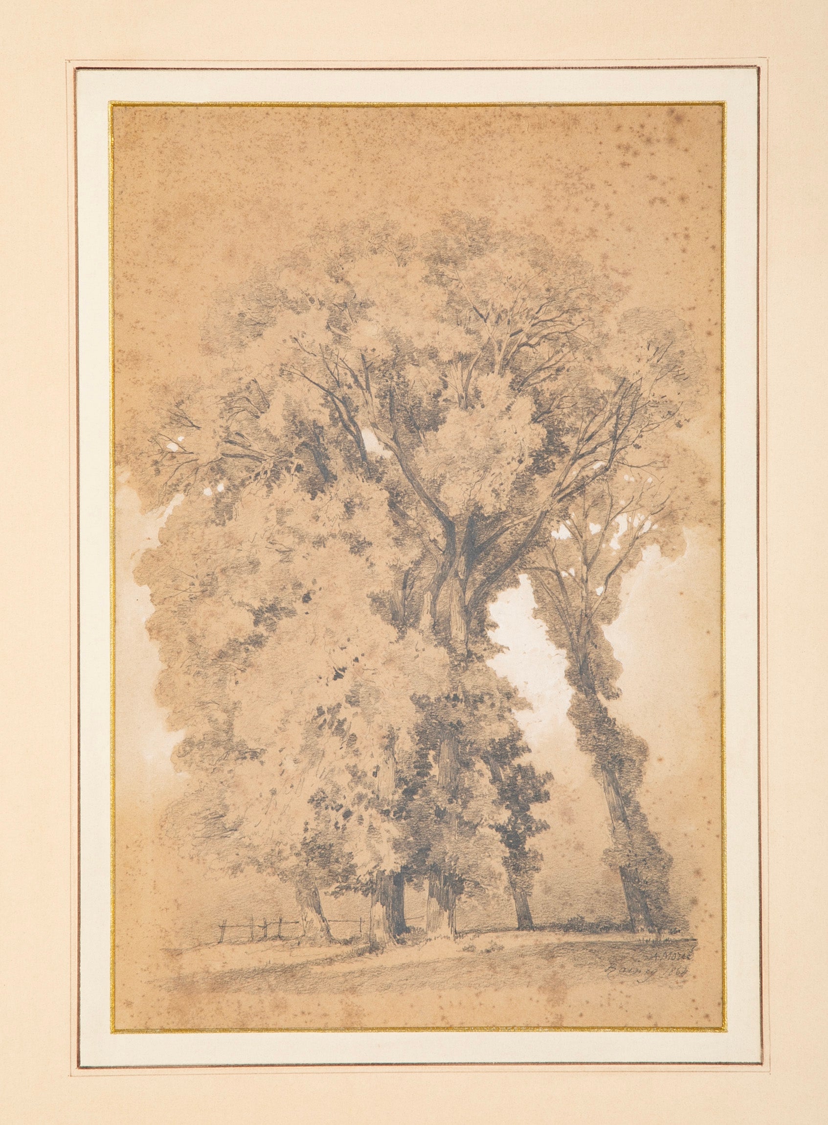 Charcoal & Chalk Drawing by Jean-Alfred Morie