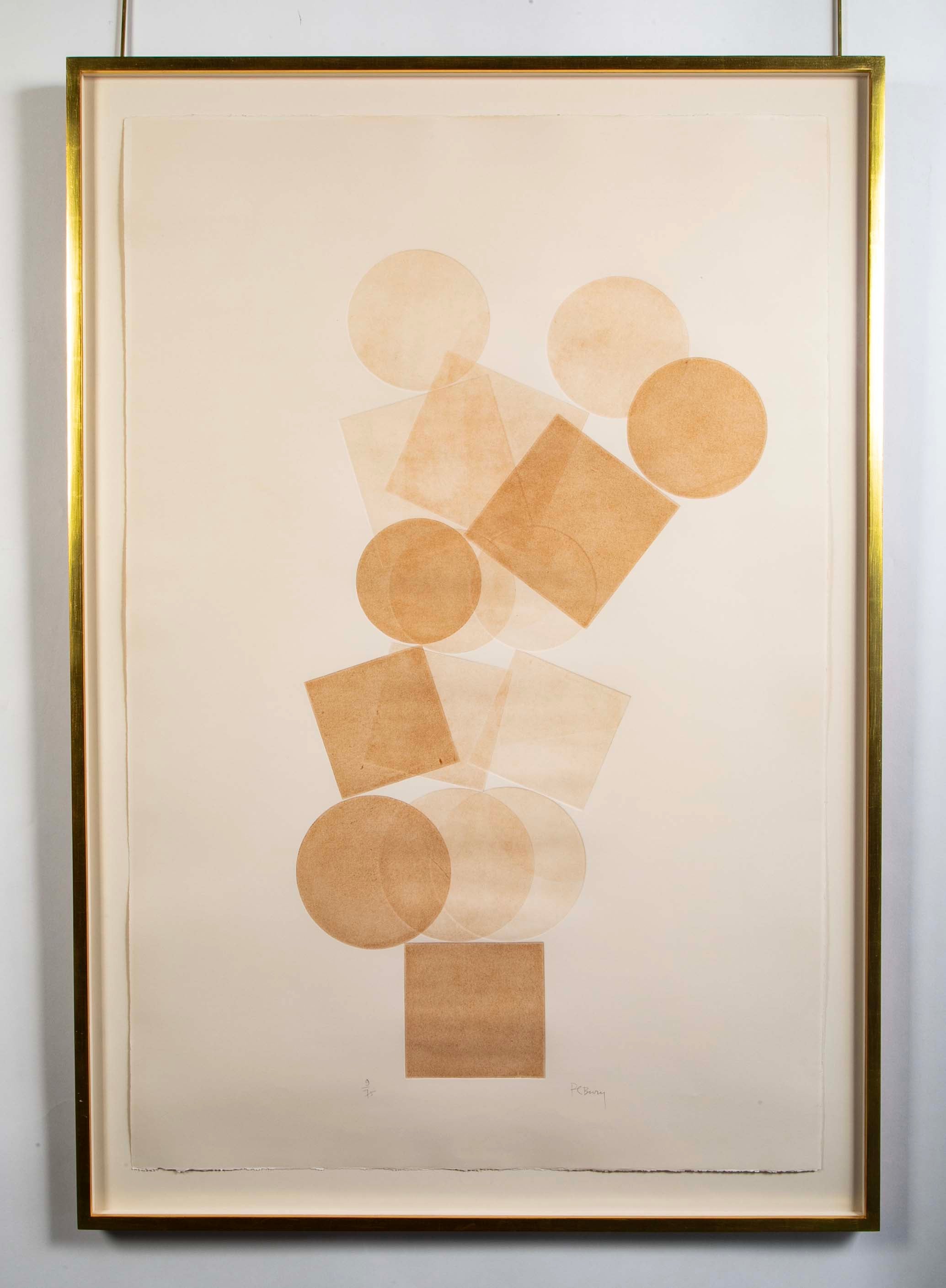 Etching, Aquatint & Relief Print by Belgian Artist Pol Bury