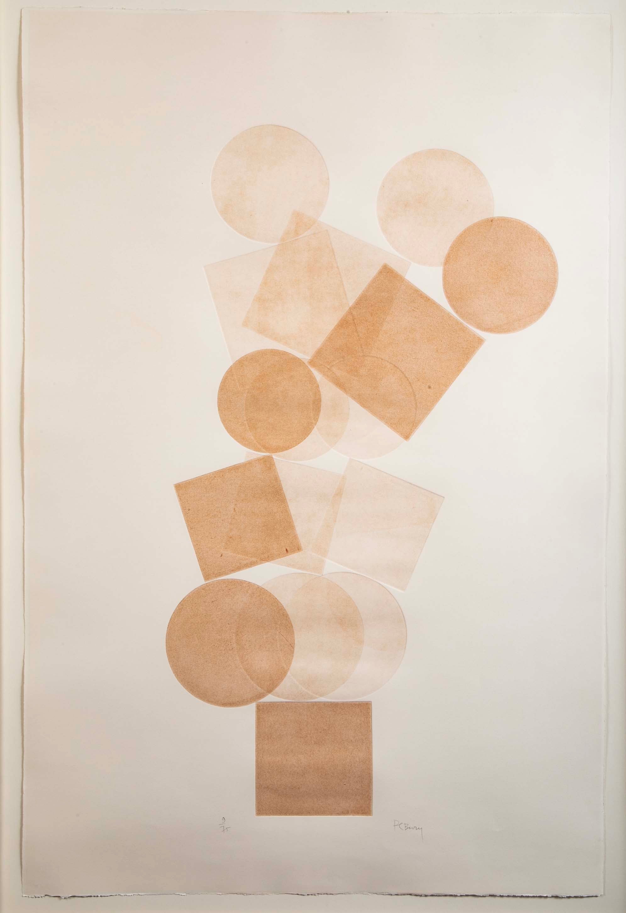 Etching, Aquatint & Relief Print by Belgian Artist Pol Bury