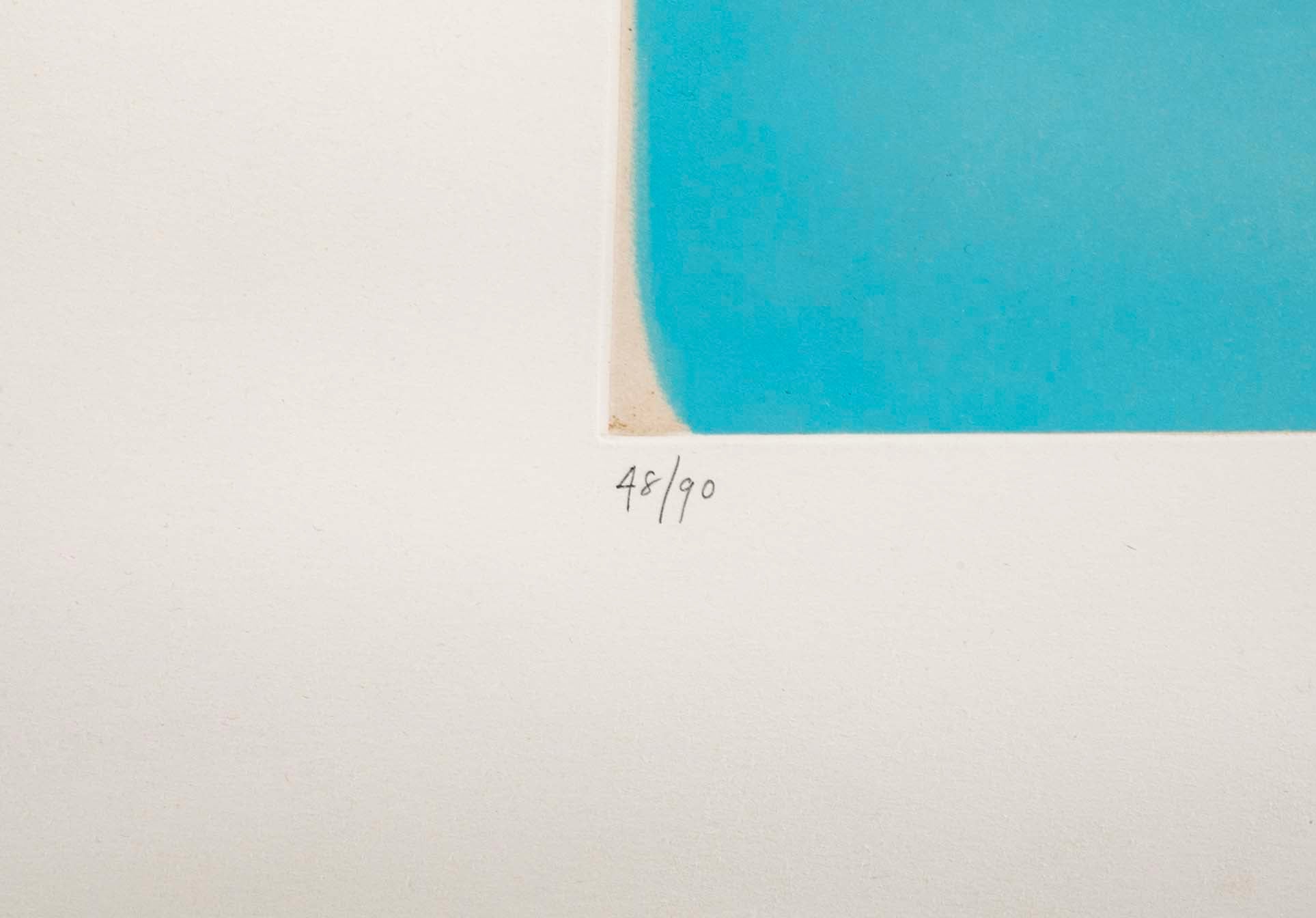 "Soft is the Sound of the Ocean" ( Lynton G38 ) Color Etching & Aquatint by Victor Pasmore