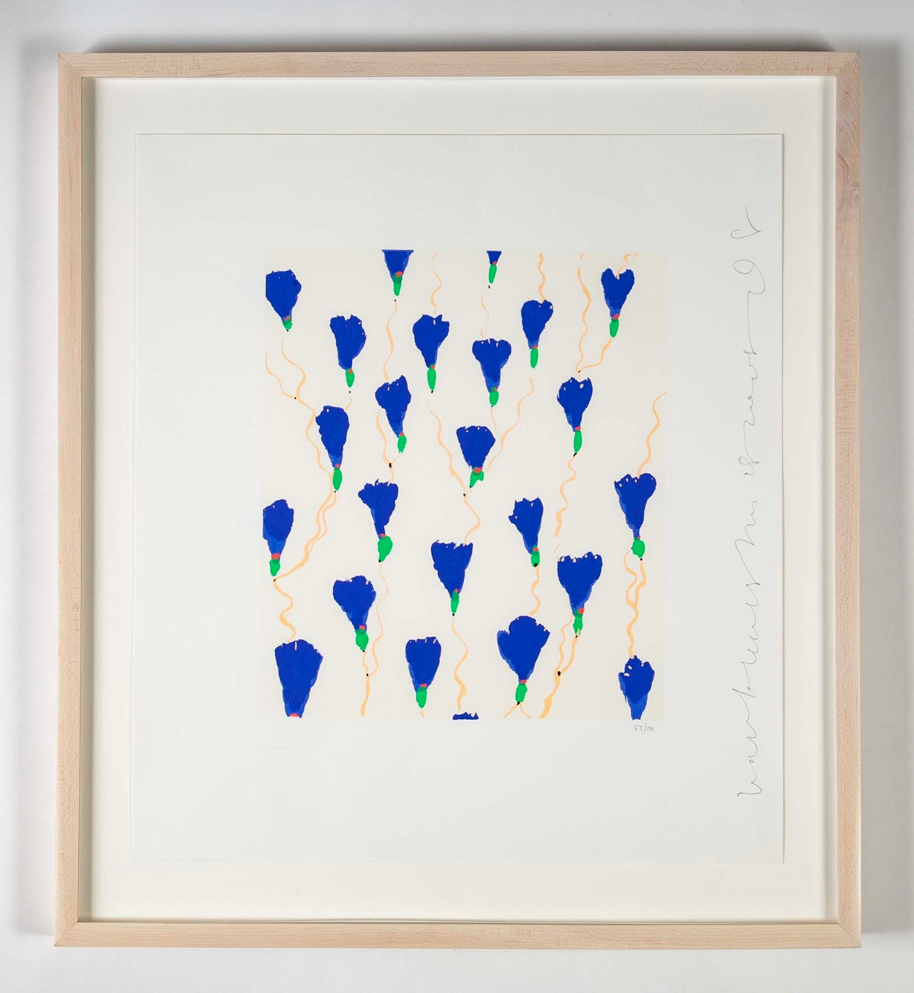 "Wallflowers" Serigraph of Flowers by Donald Sultan