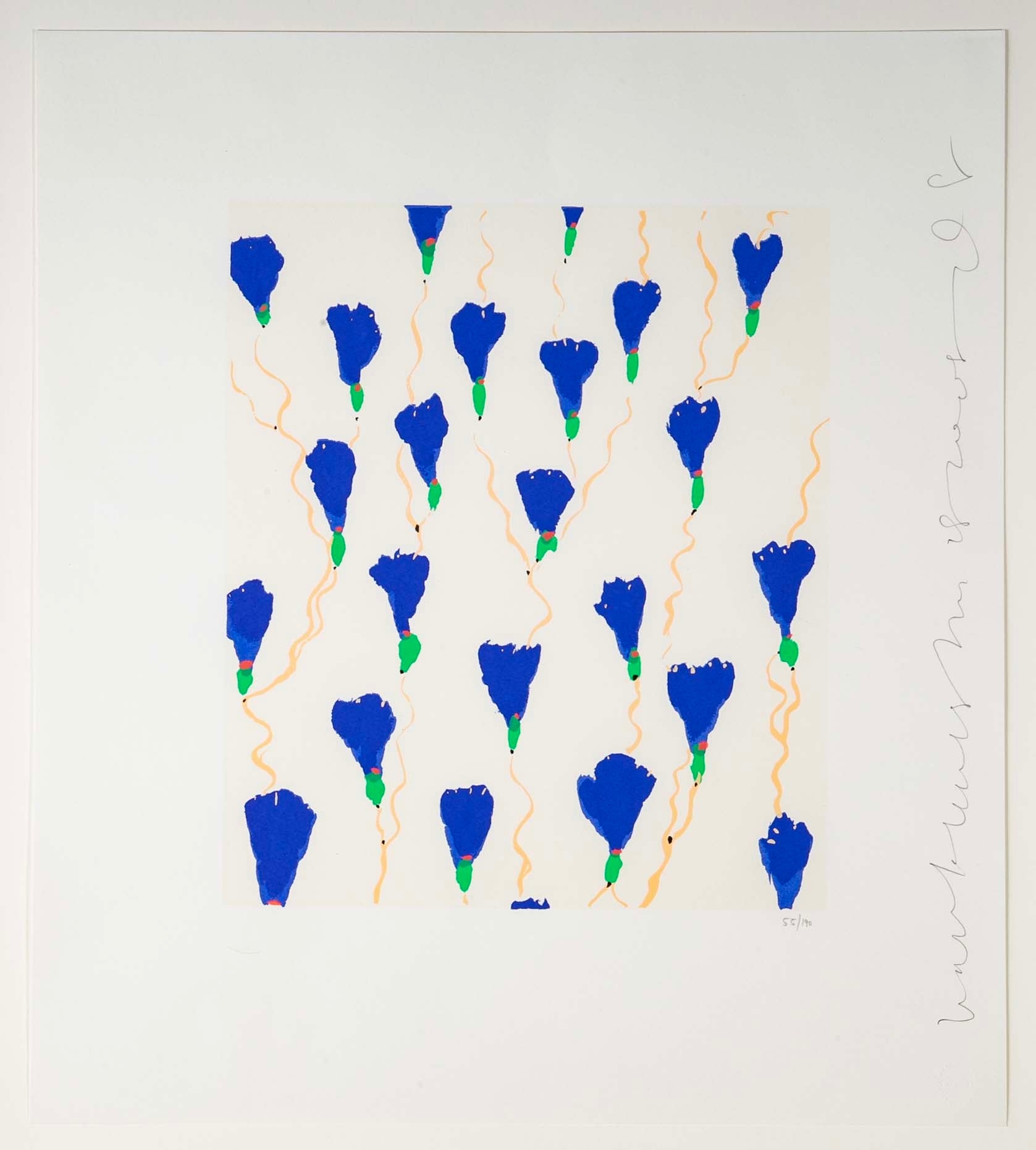 "Wallflowers" Serigraph of Flowers by Donald Sultan