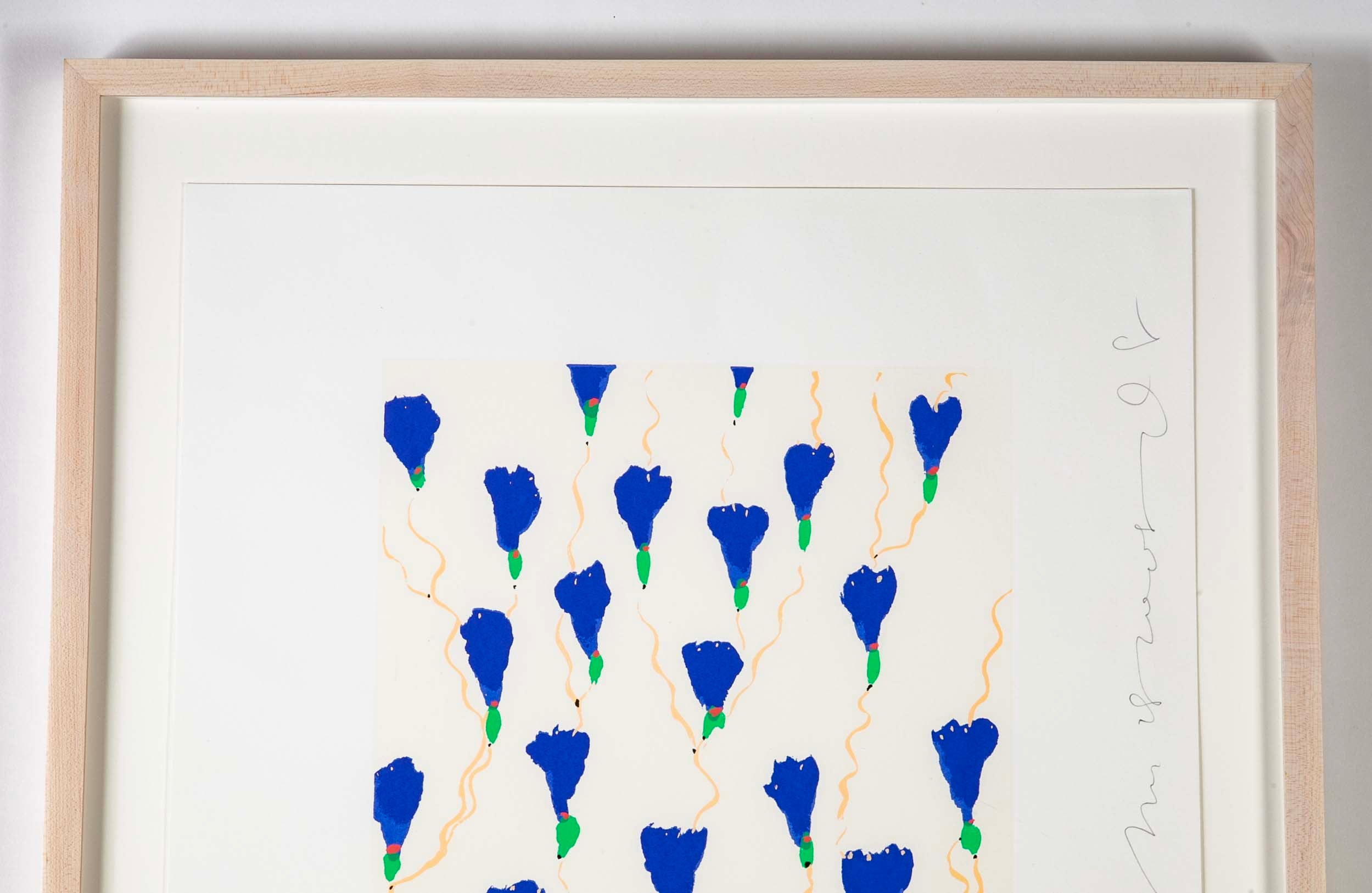 "Wallflowers" Serigraph of Flowers by Donald Sultan