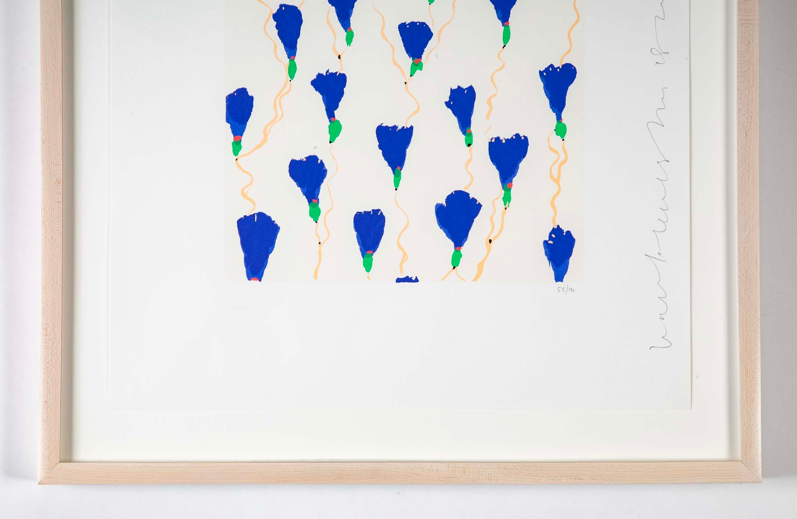 "Wallflowers" Serigraph of Flowers by Donald Sultan