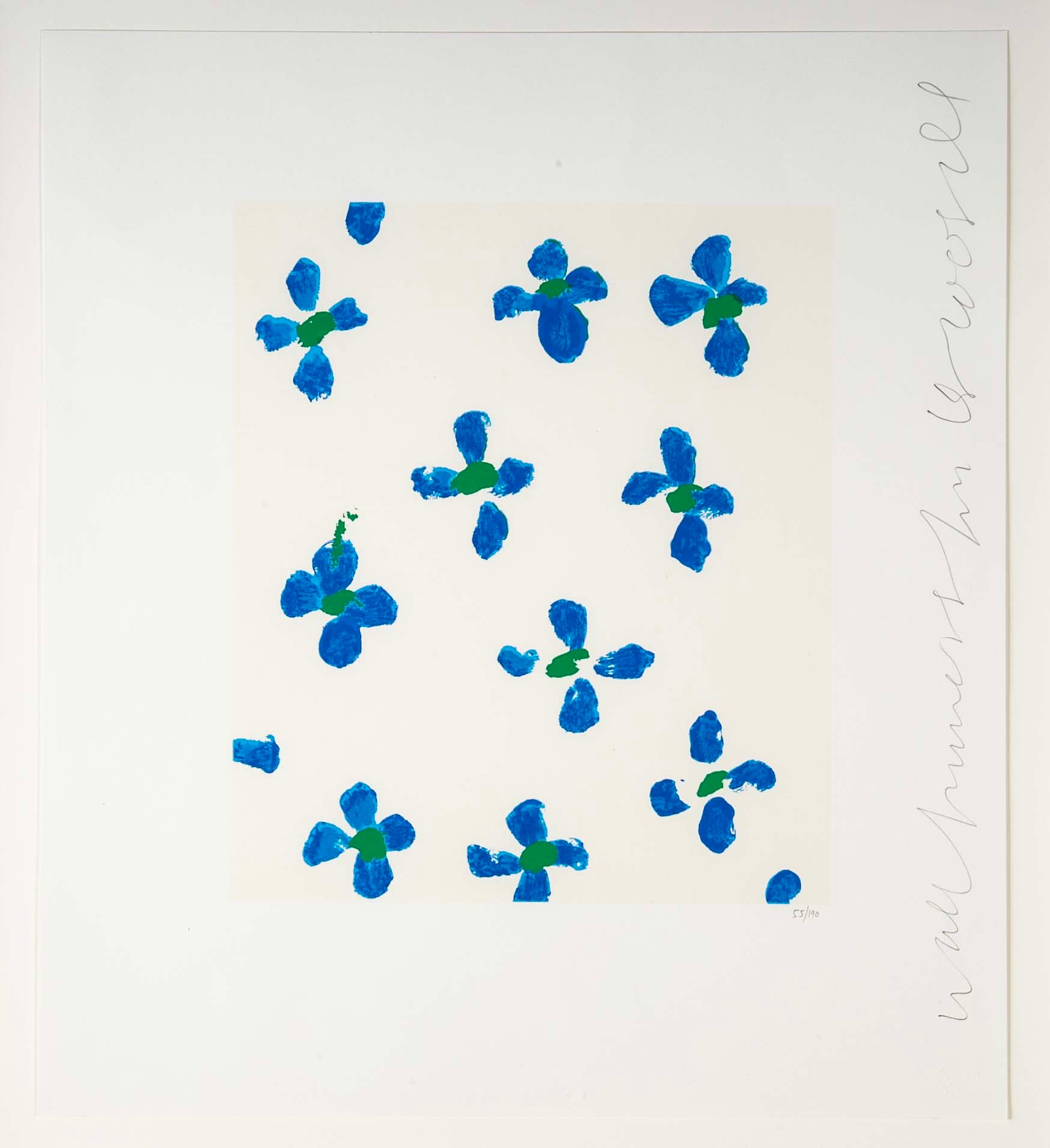 "Wallflowers" Serigraph of Flowers by Donald Sultan