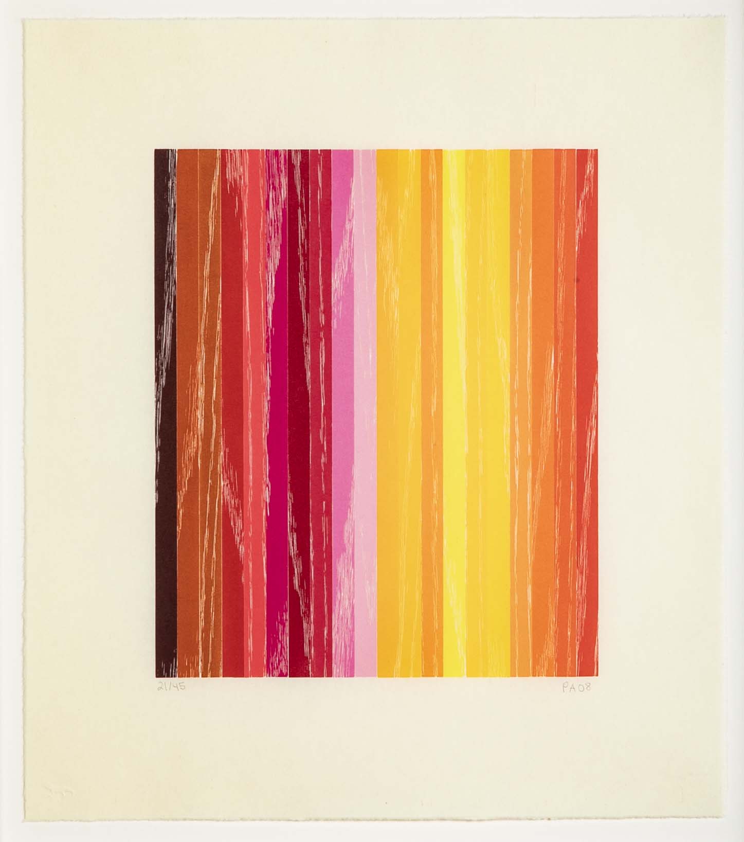 Set of 4 Color Woodcuts by American Contemporary Artist Polly Apfelbaum