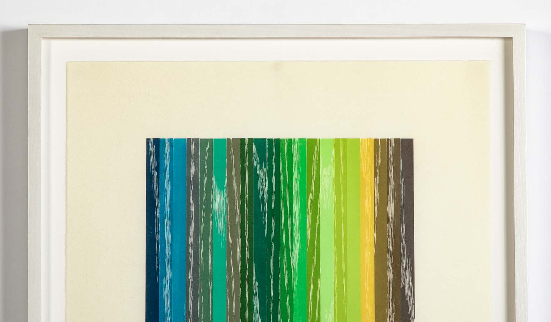 Set of 4 Color Woodcuts by American Contemporary Artist Polly Apfelbaum
