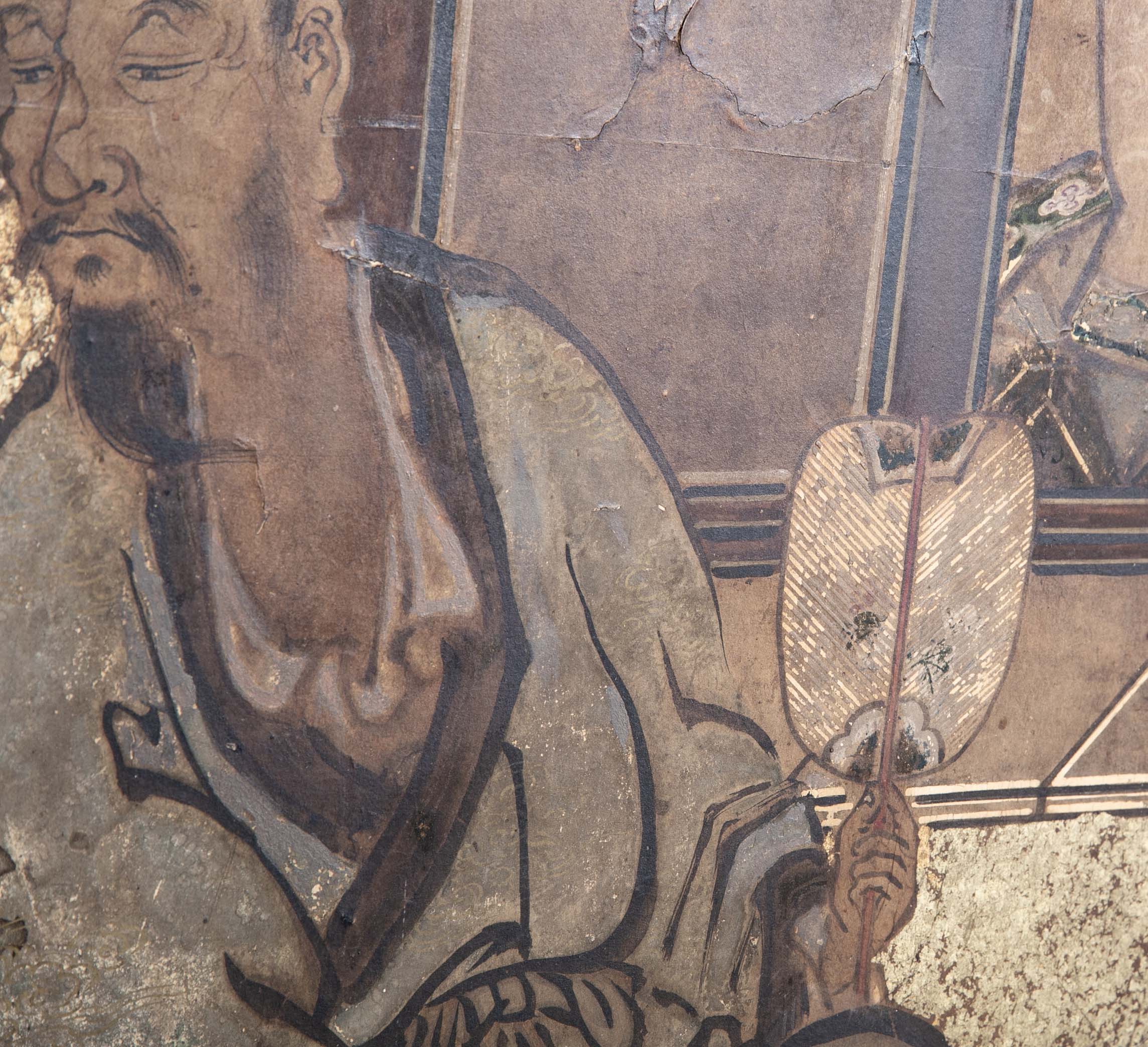 Pair of 18th Century Japanese Painted Door Panels