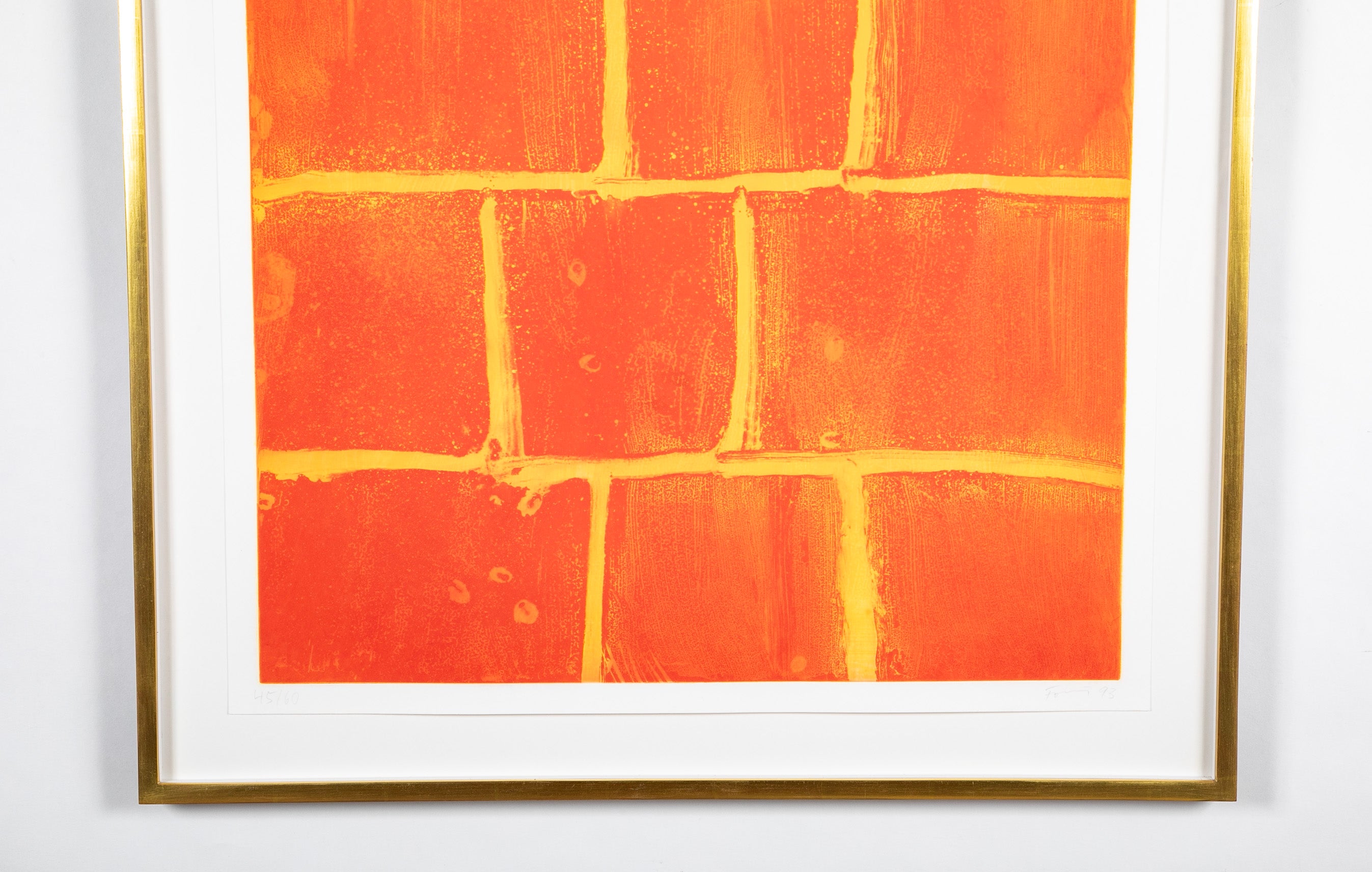 Architektur II "Bricks with Yellow Mortar" Color Heliogravure by Gunther Forg