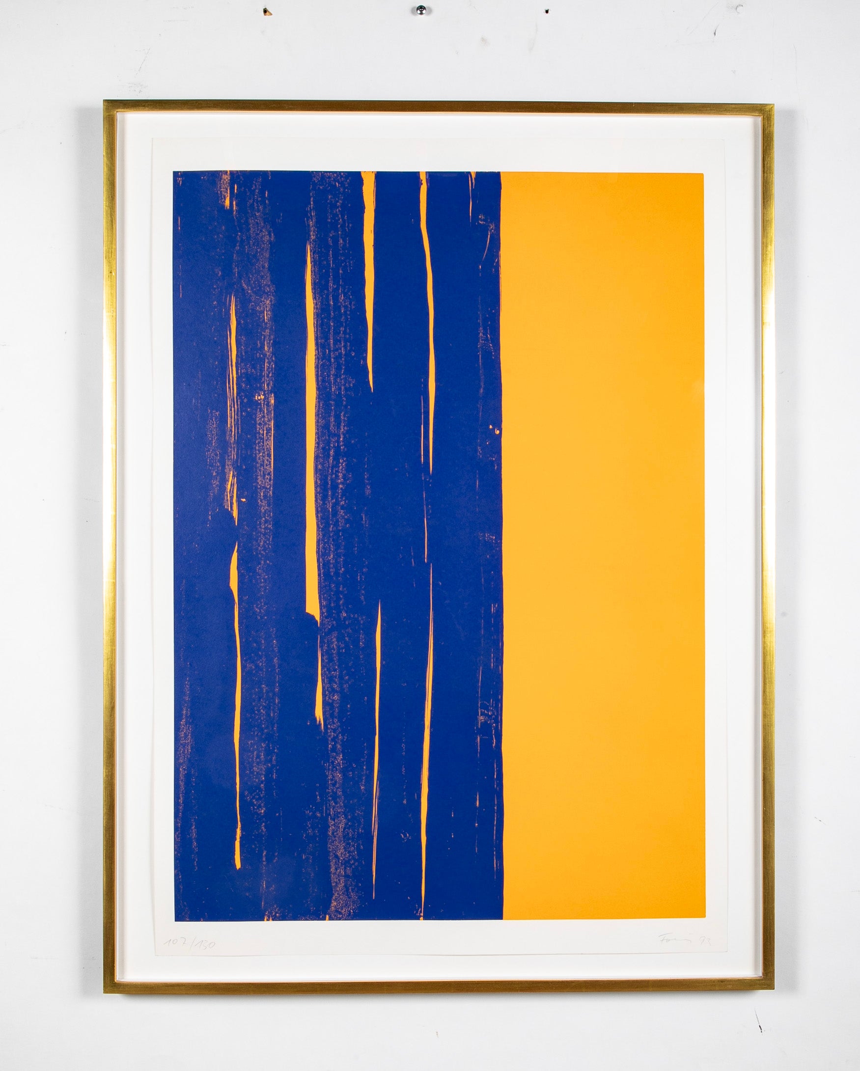 Gunther Forg Composition "Blau - Orange" Color Screenprint