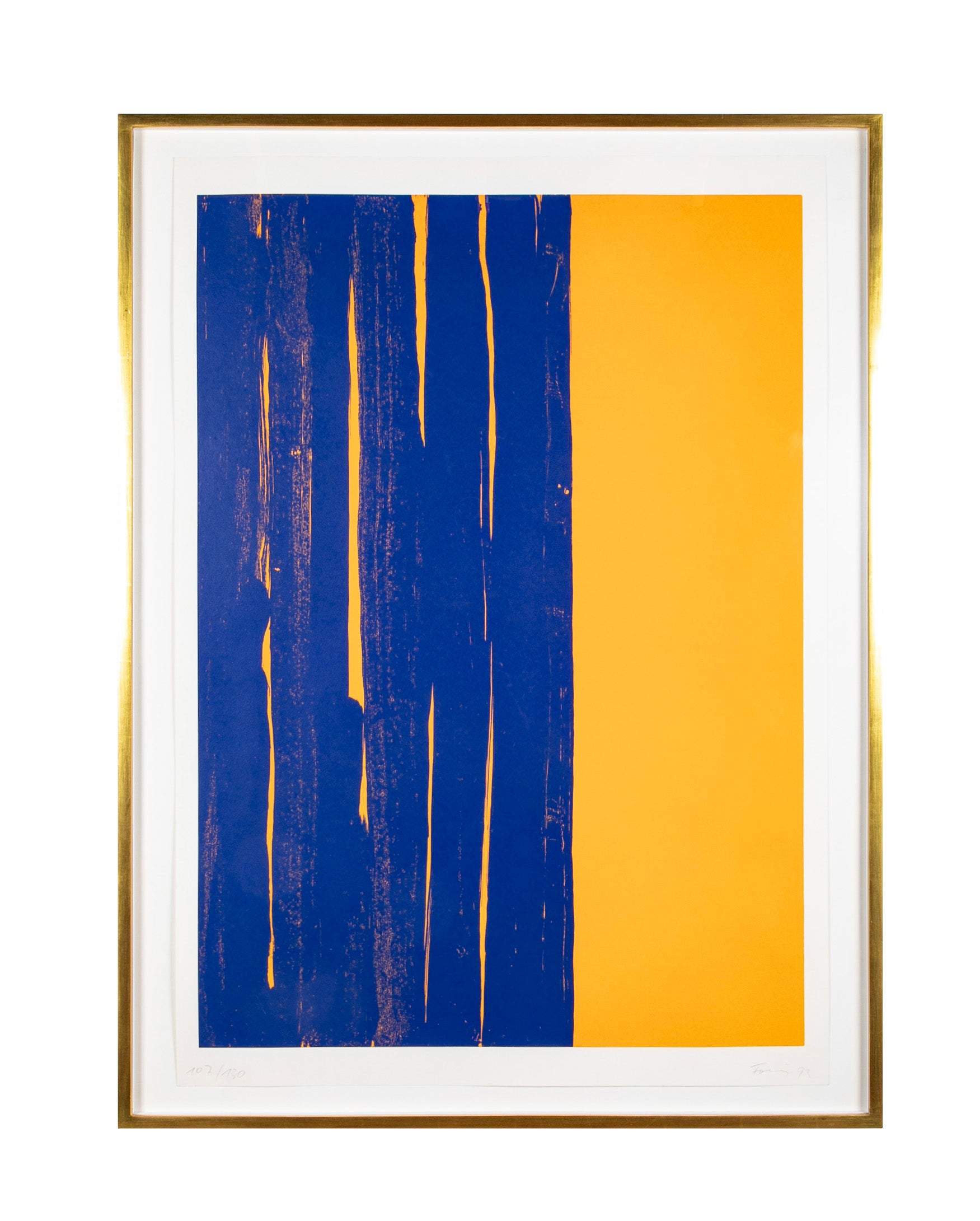 Gunther Forg Composition "Blau - Orange" Color Screenprint