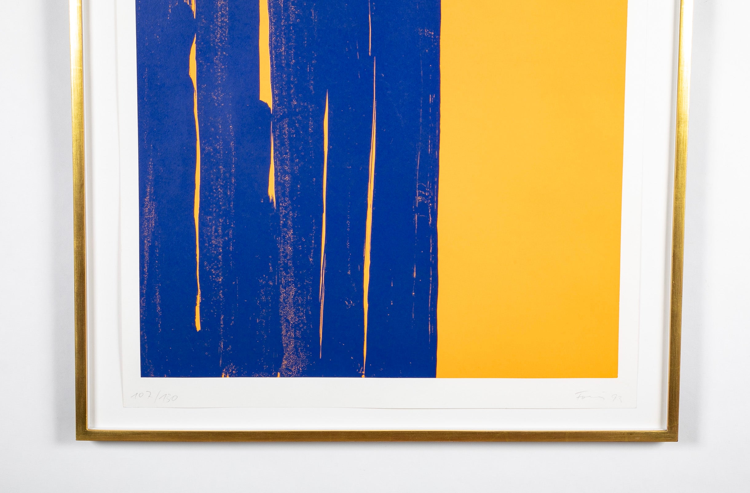 Gunther Forg Composition "Blau - Orange" Color Screenprint