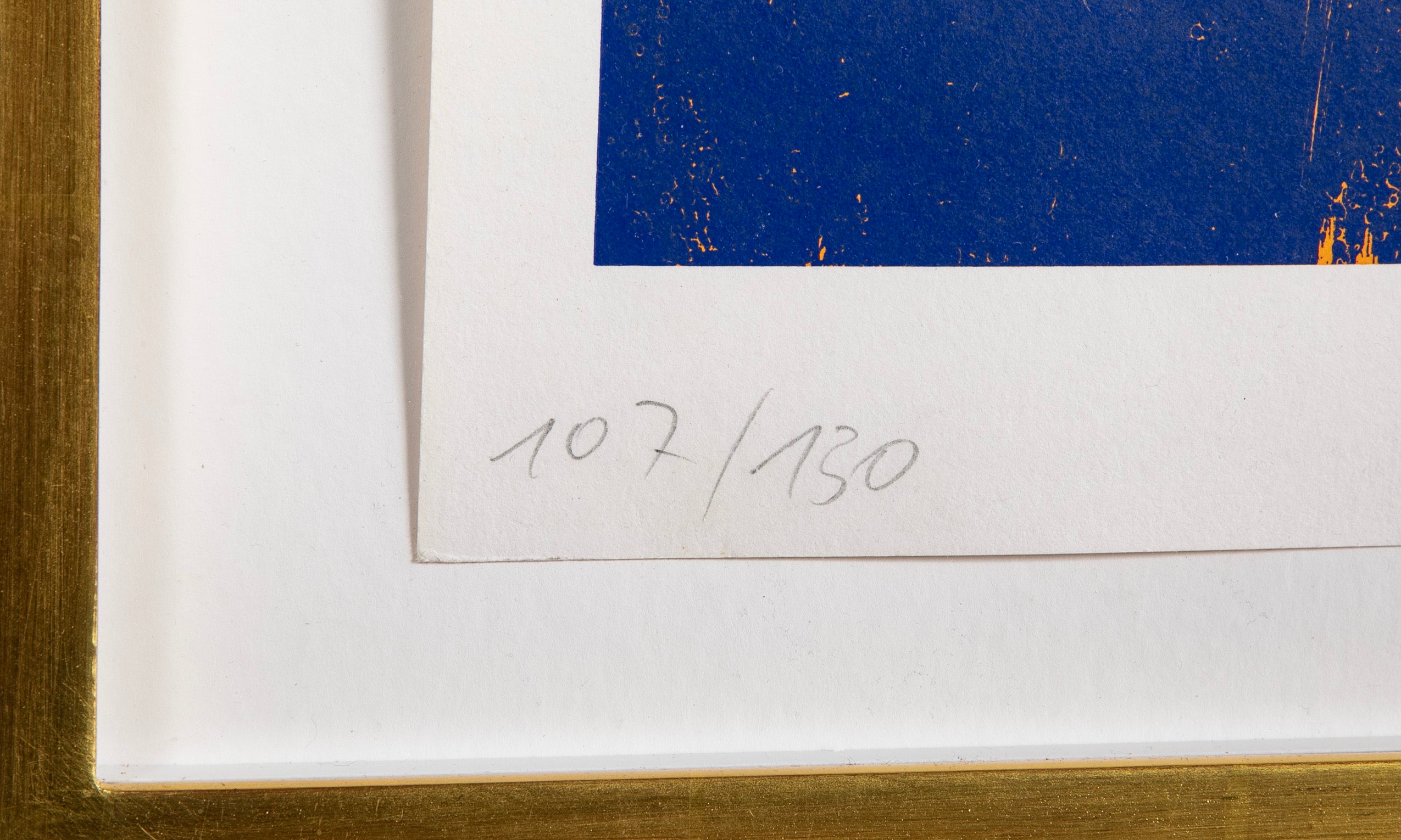 Gunther Forg Composition "Blau - Orange" Color Screenprint