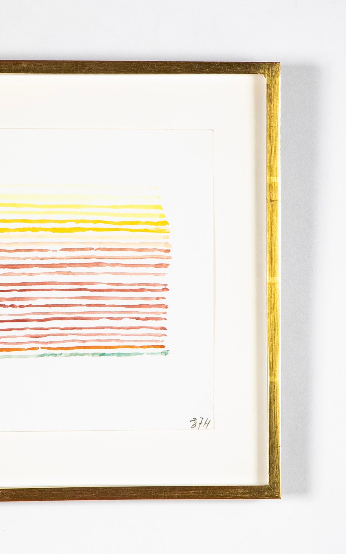 Watercolor on Paper by Danish Abstract Artist Else Fischer-Hansen