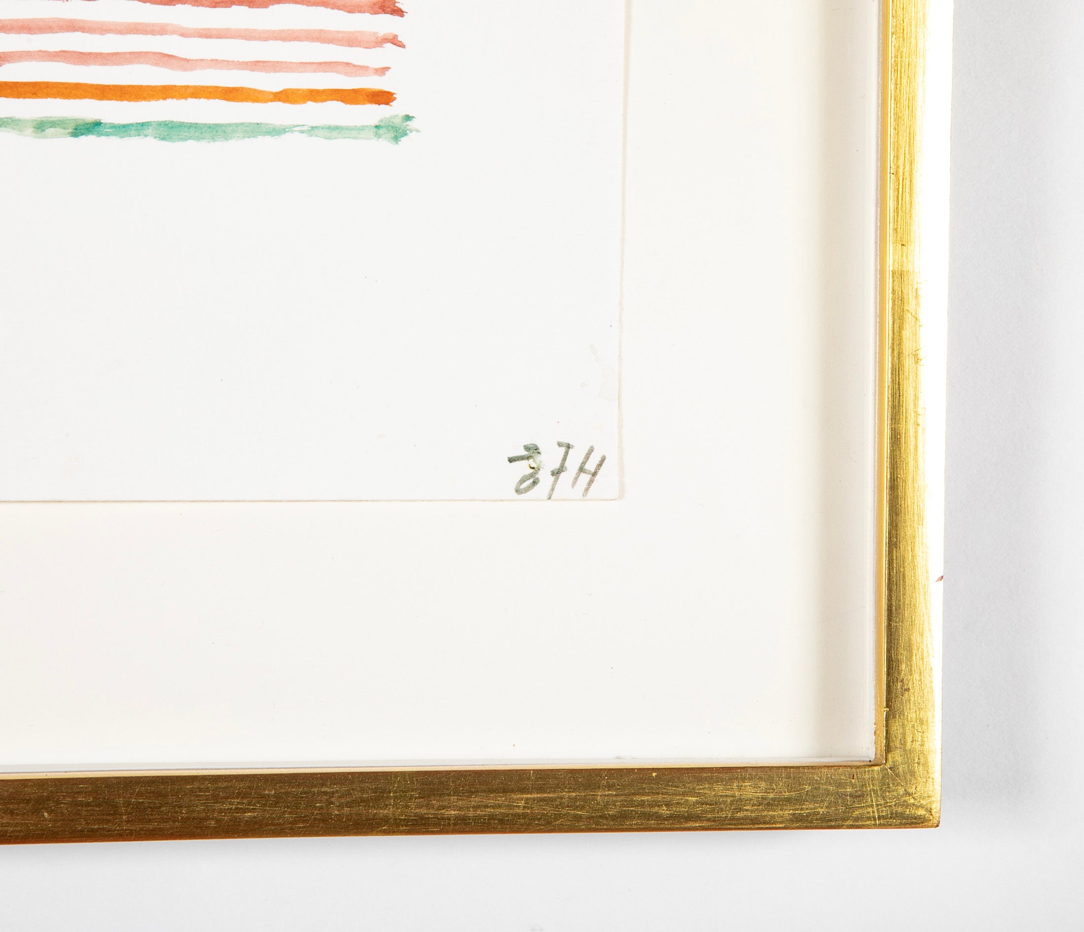 Watercolor on Paper by Danish Abstract Artist Else Fischer-Hansen