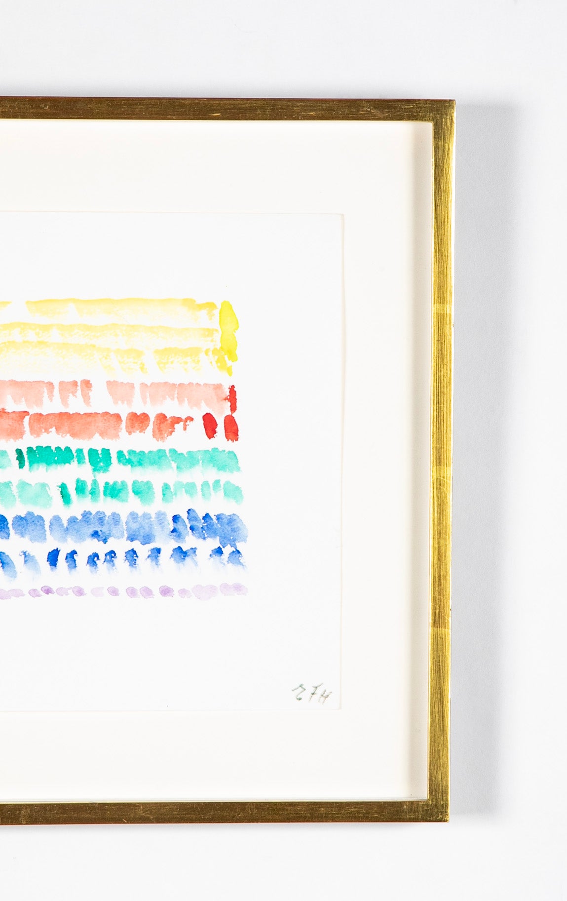 Watercolor on Paper by Danish Abstract Artist Else Fischer-Hansen