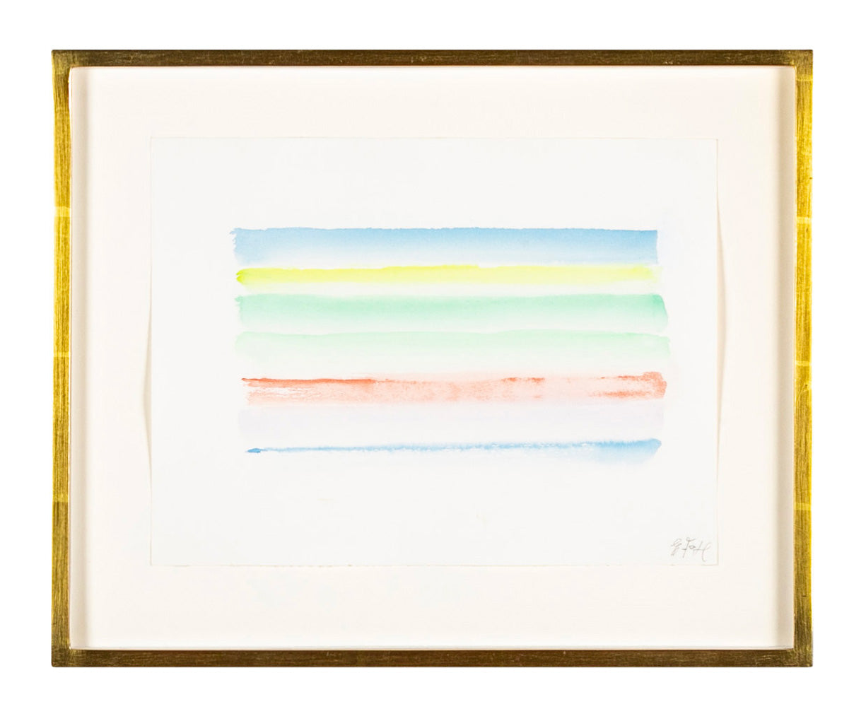 Watercolor on Paper by Danish Abstract Artist Else Fischer-Hansen