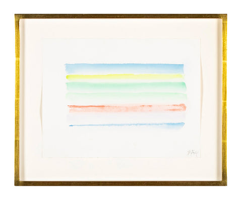 Watercolor on Paper by Danish Abstract Artist Else Fischer-Hansen