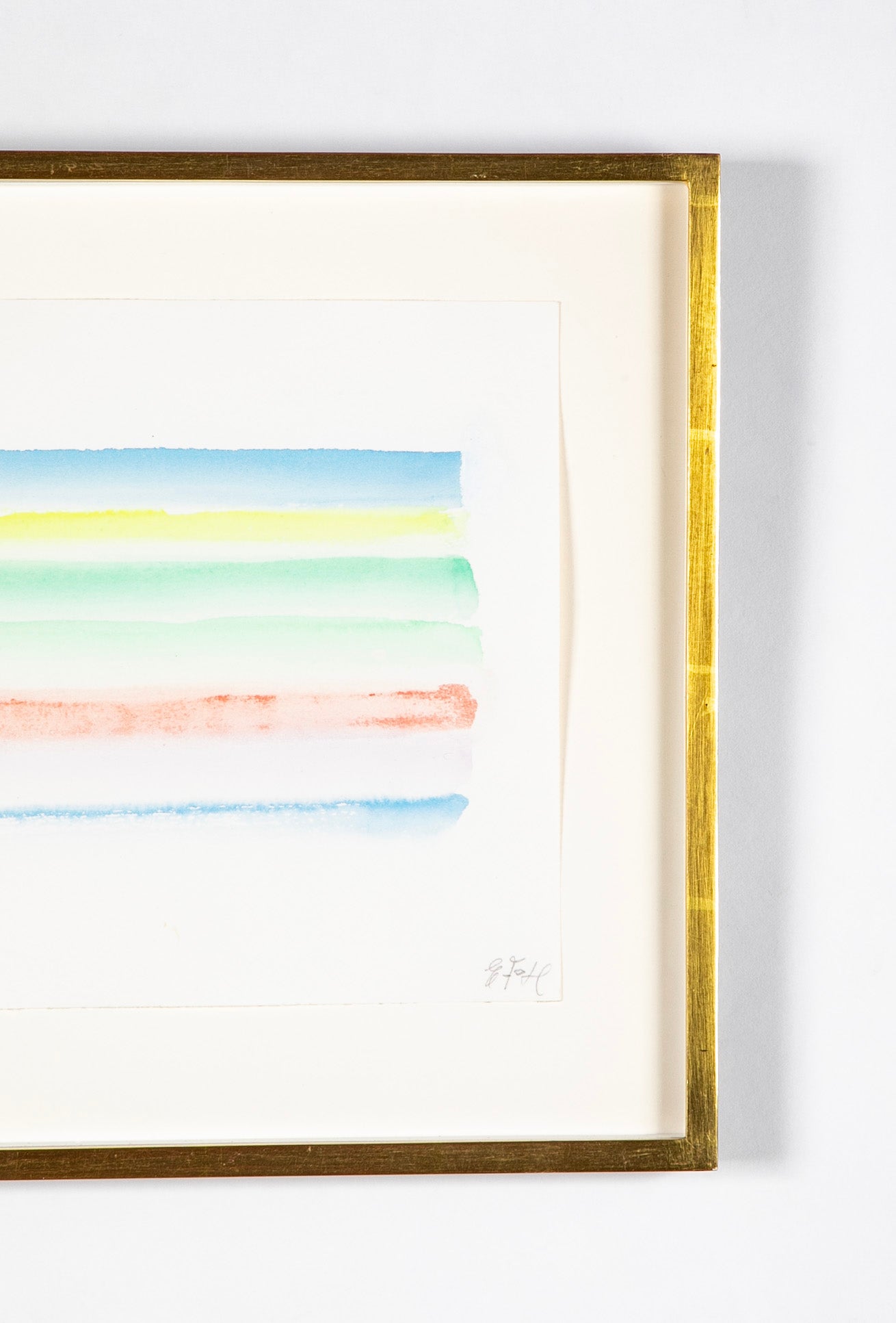 Watercolor on Paper by Danish Abstract Artist Else Fischer-Hansen