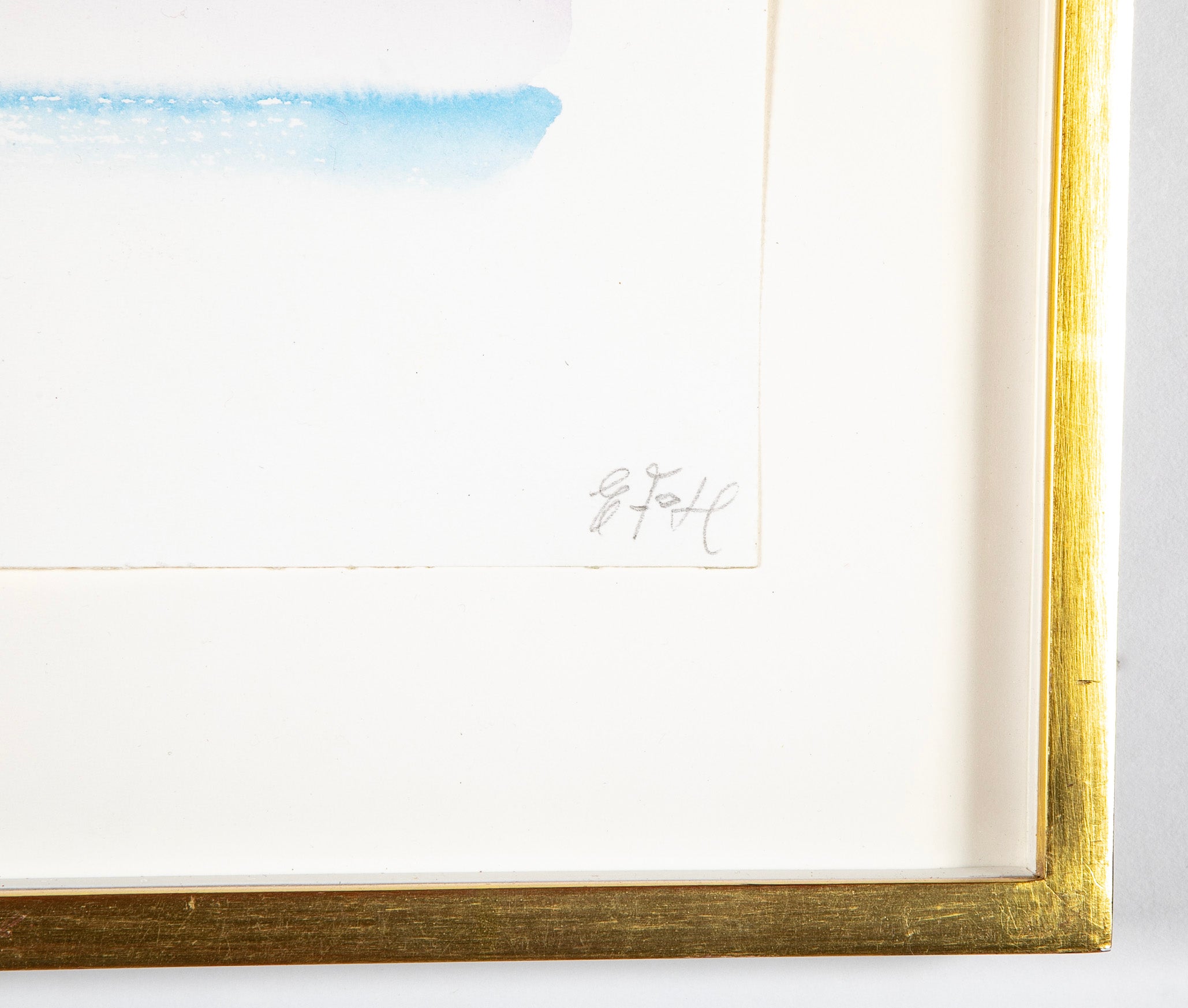 Watercolor on Paper by Danish Abstract Artist Else Fischer-Hansen