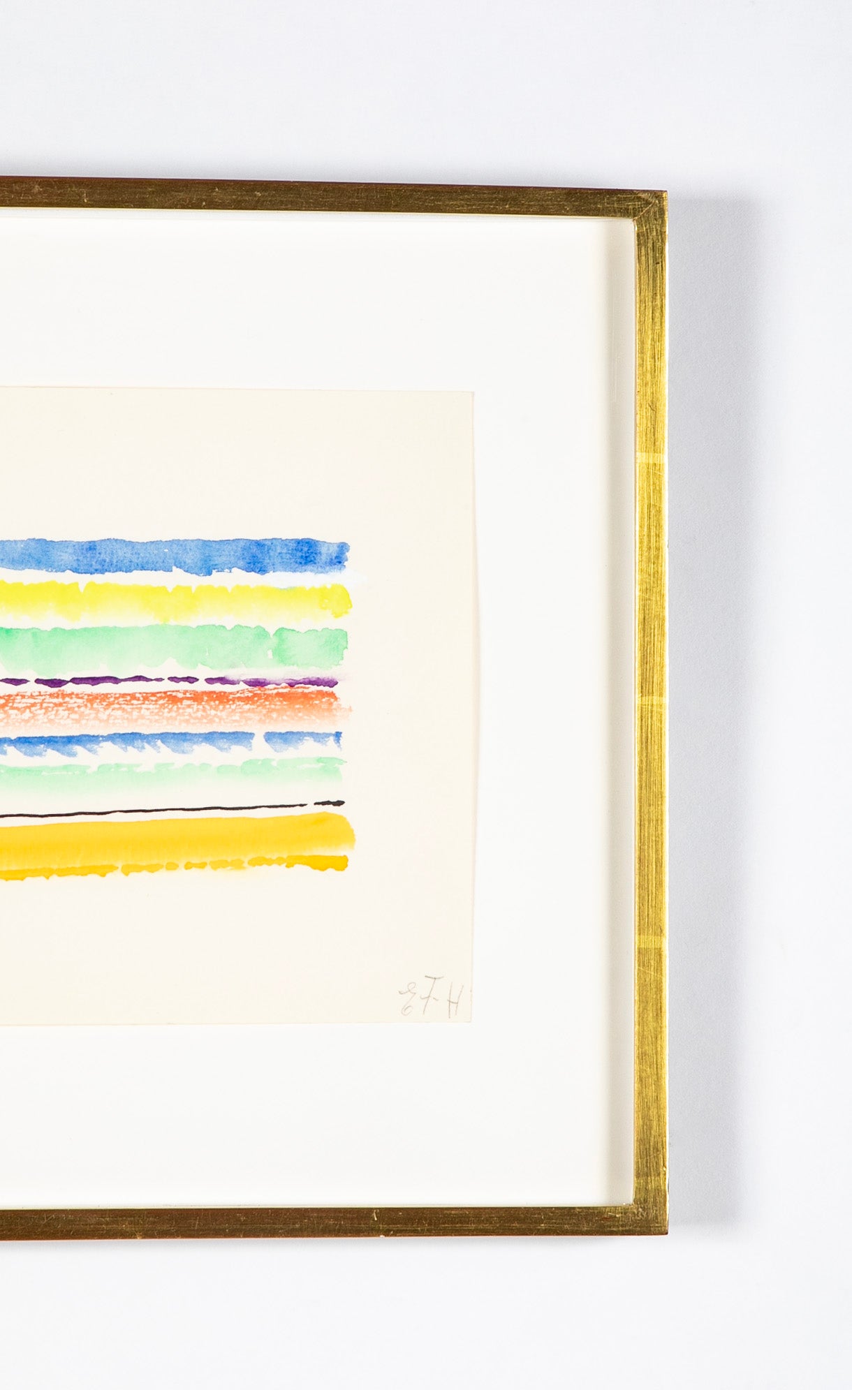 Watercolor on Paper by Danish Abstract Artist Else Fischer-Hansen