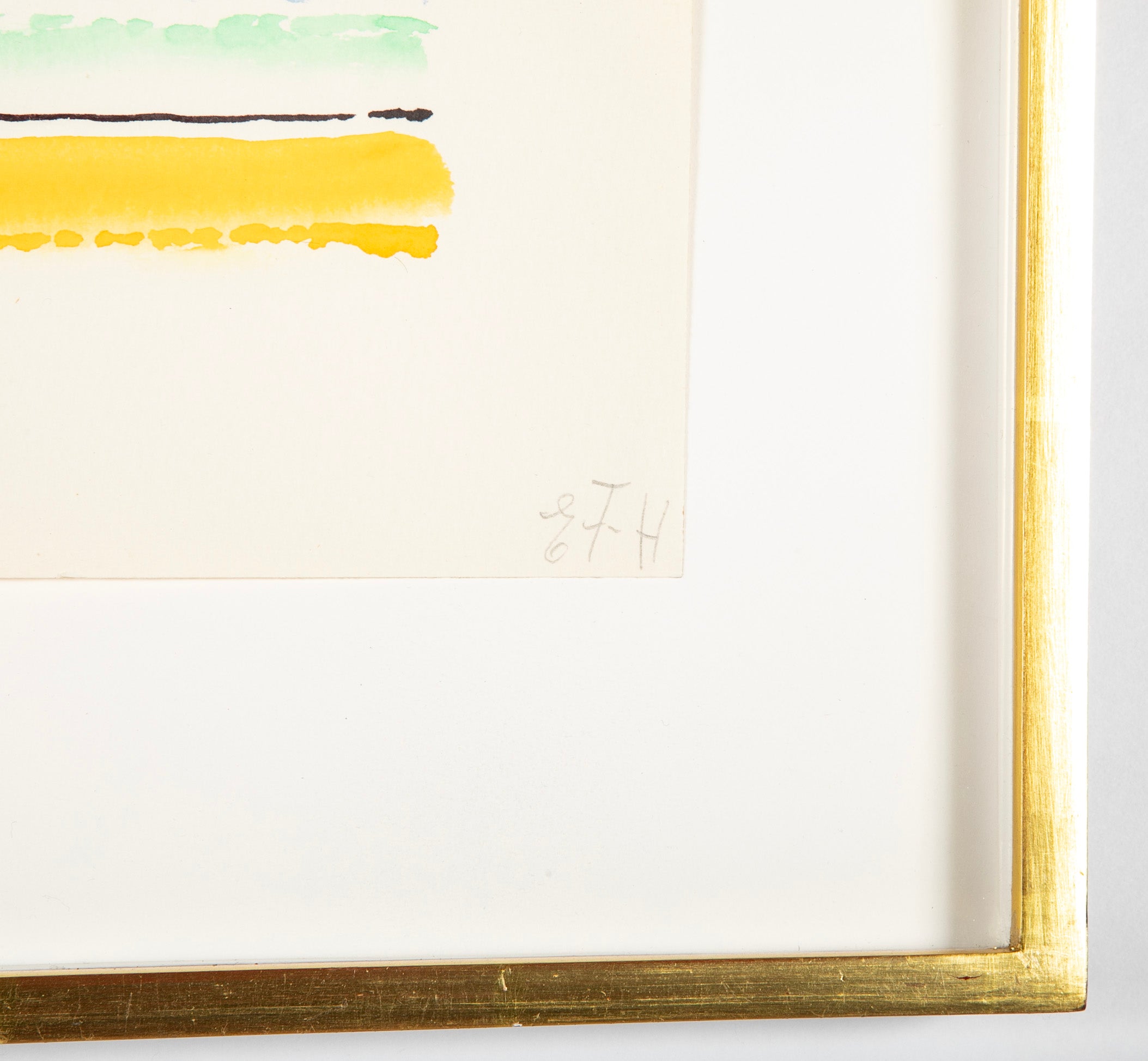 Watercolor on Paper by Danish Abstract Artist Else Fischer-Hansen