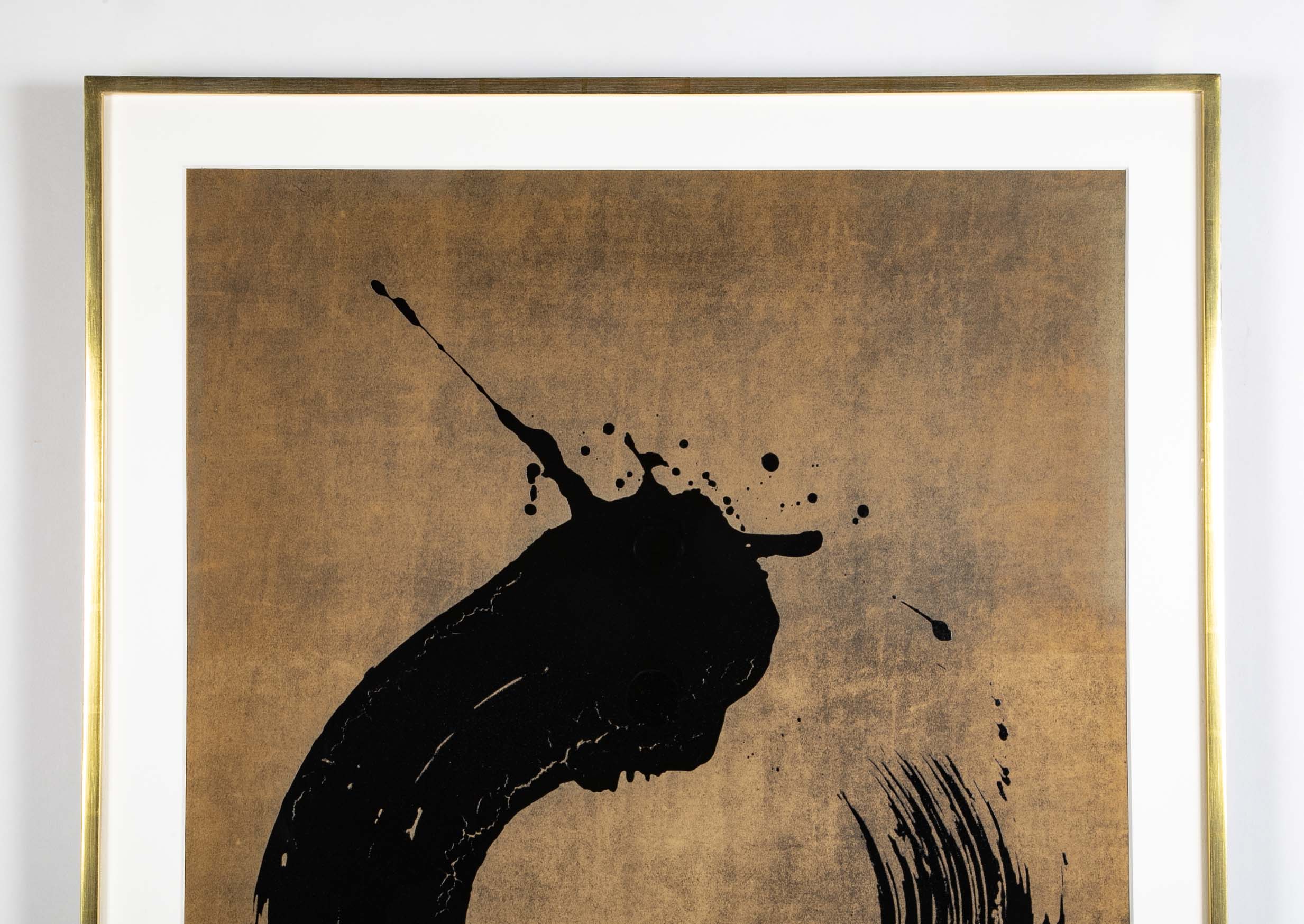 "Cercle Noir" Silkscreen in Color by Fabienne Verdier