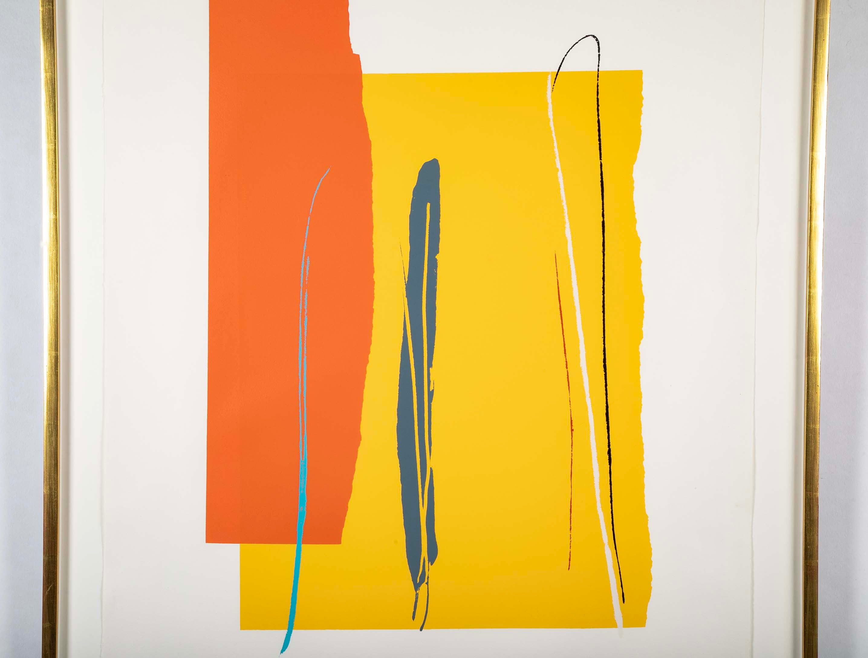 "Relatively" Screenprint in Colors by American Abstract Artist Larry Zox
