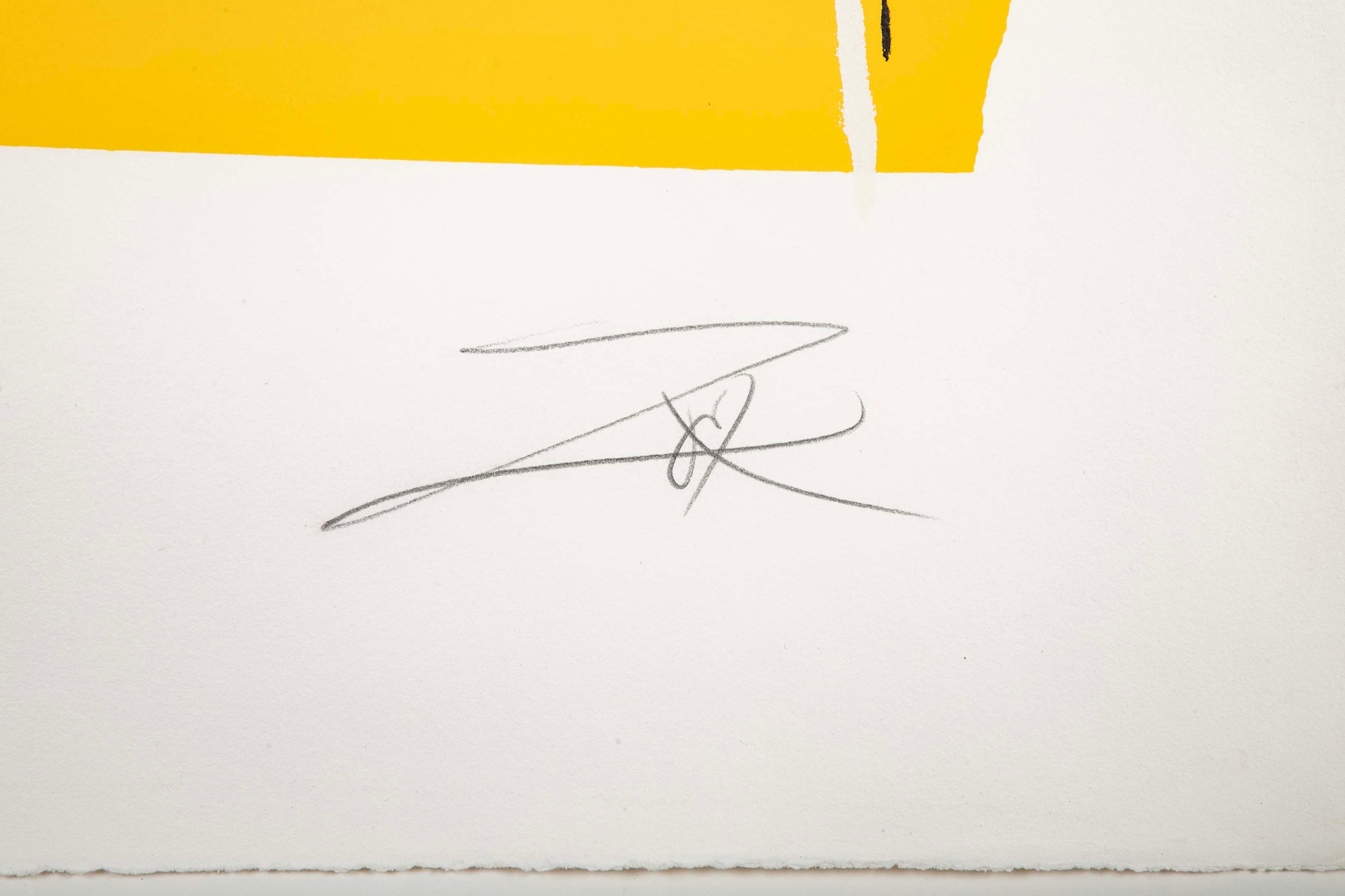 "Relatively" Screenprint in Colors by American Abstract Artist Larry Zox