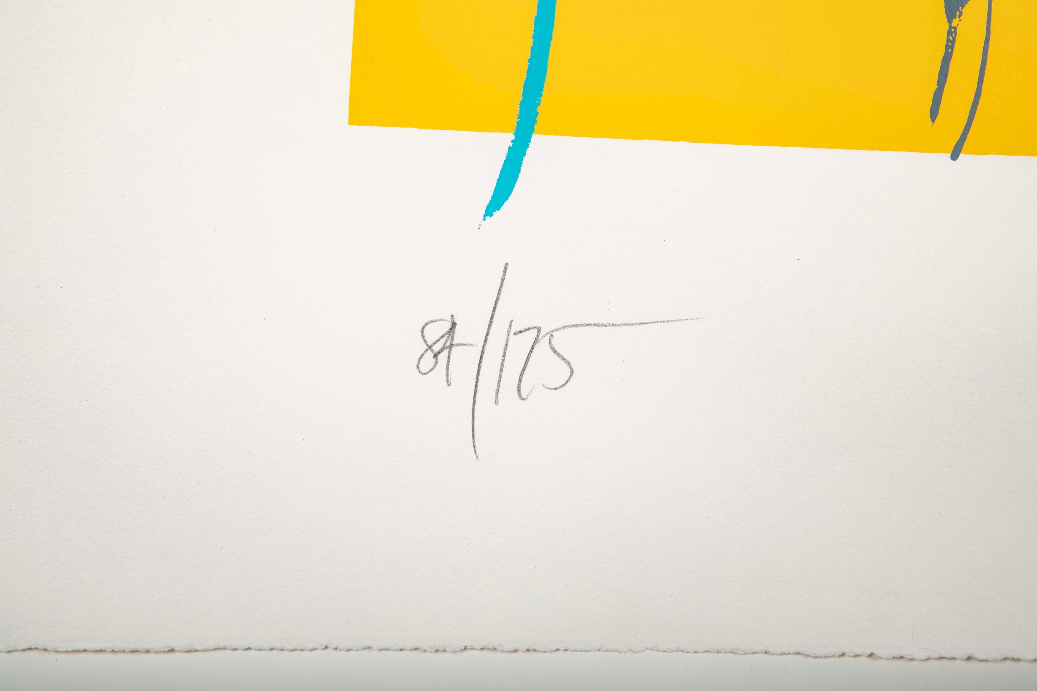 "Relatively" Screenprint in Colors by American Abstract Artist Larry Zox