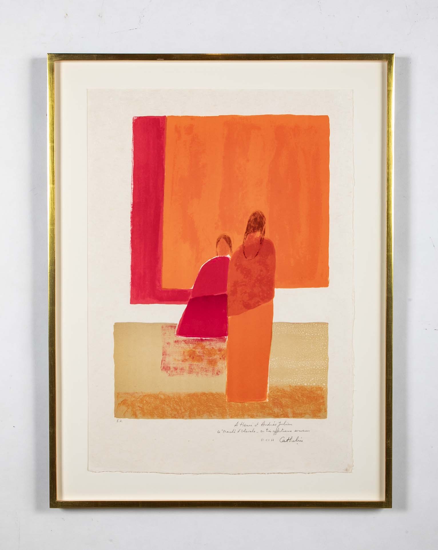 "Ozumba Market" Lithograph by Bernard Cathelin
