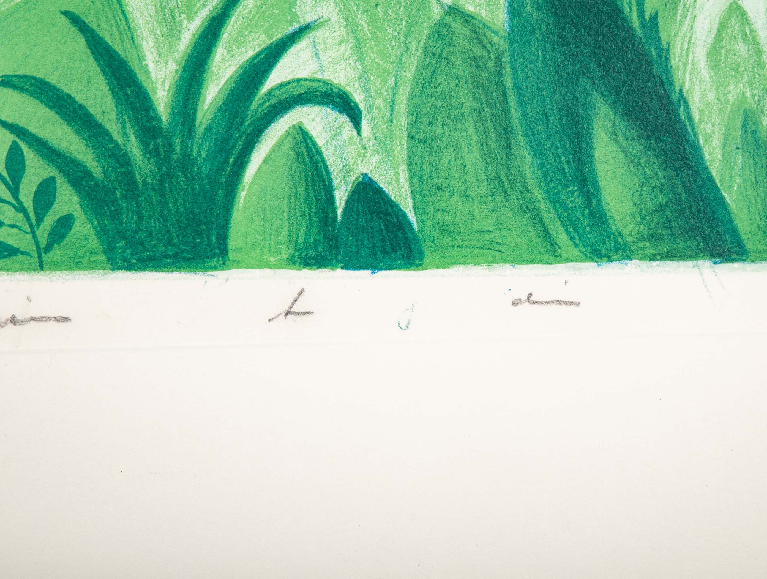 "Ensom Elefant" Lithograph in Colors by Hans Scherfig