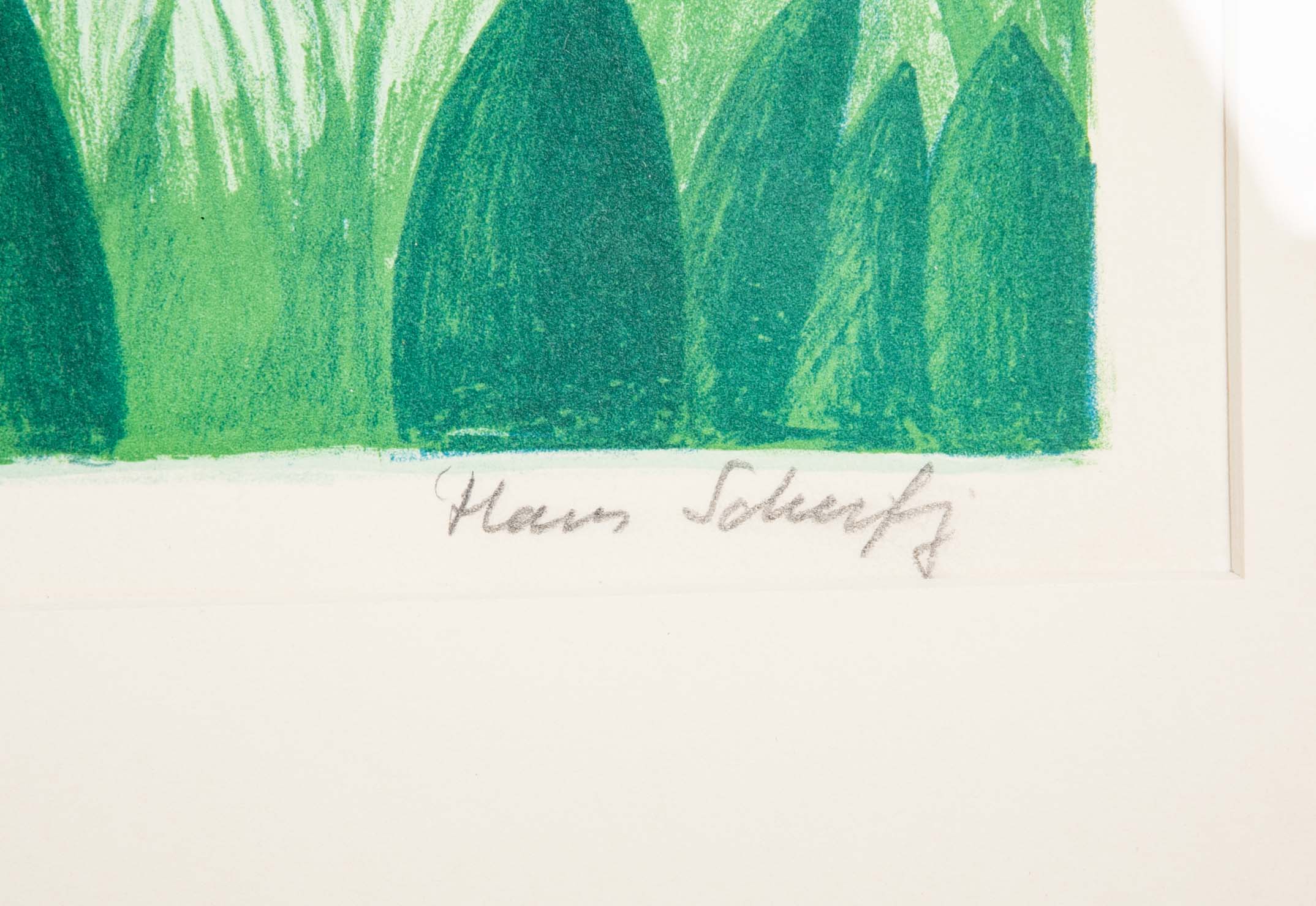 "Ensom Elefant" Lithograph in Colors by Hans Scherfig