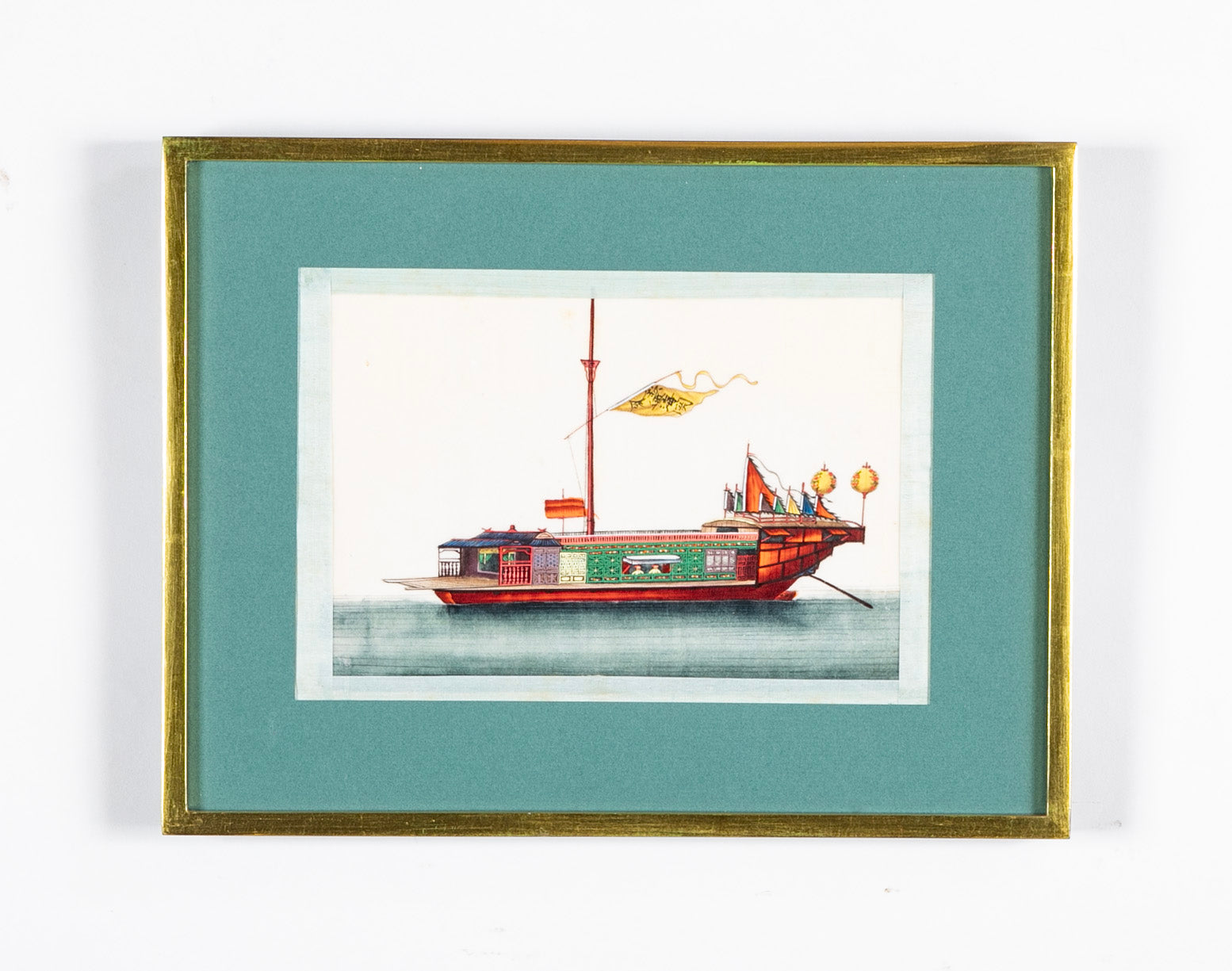 Set of 12 Gouaches of Chinese Junks and Other Vessels by Youqua