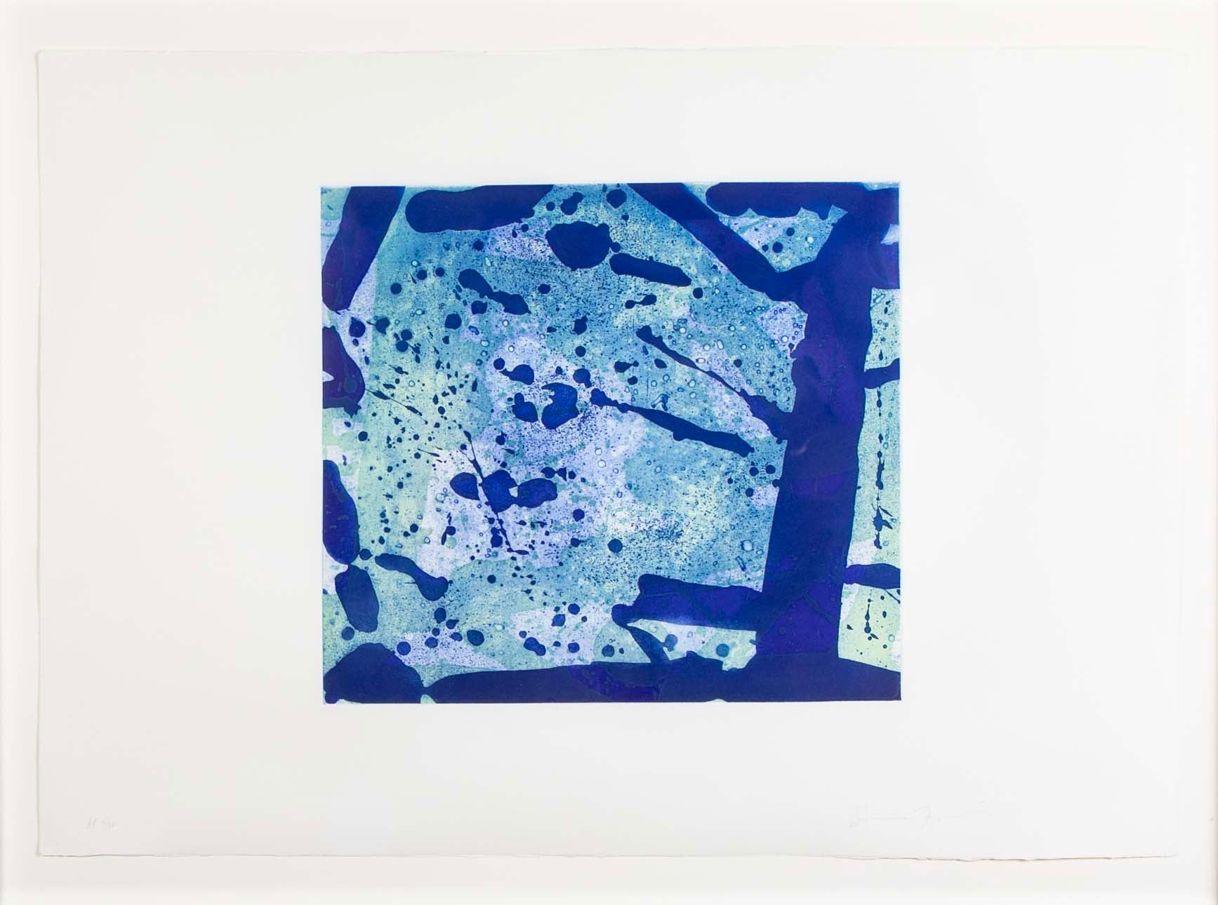 Artists' Proof "Green Coral" Aquatint in Colors by Sam Francis