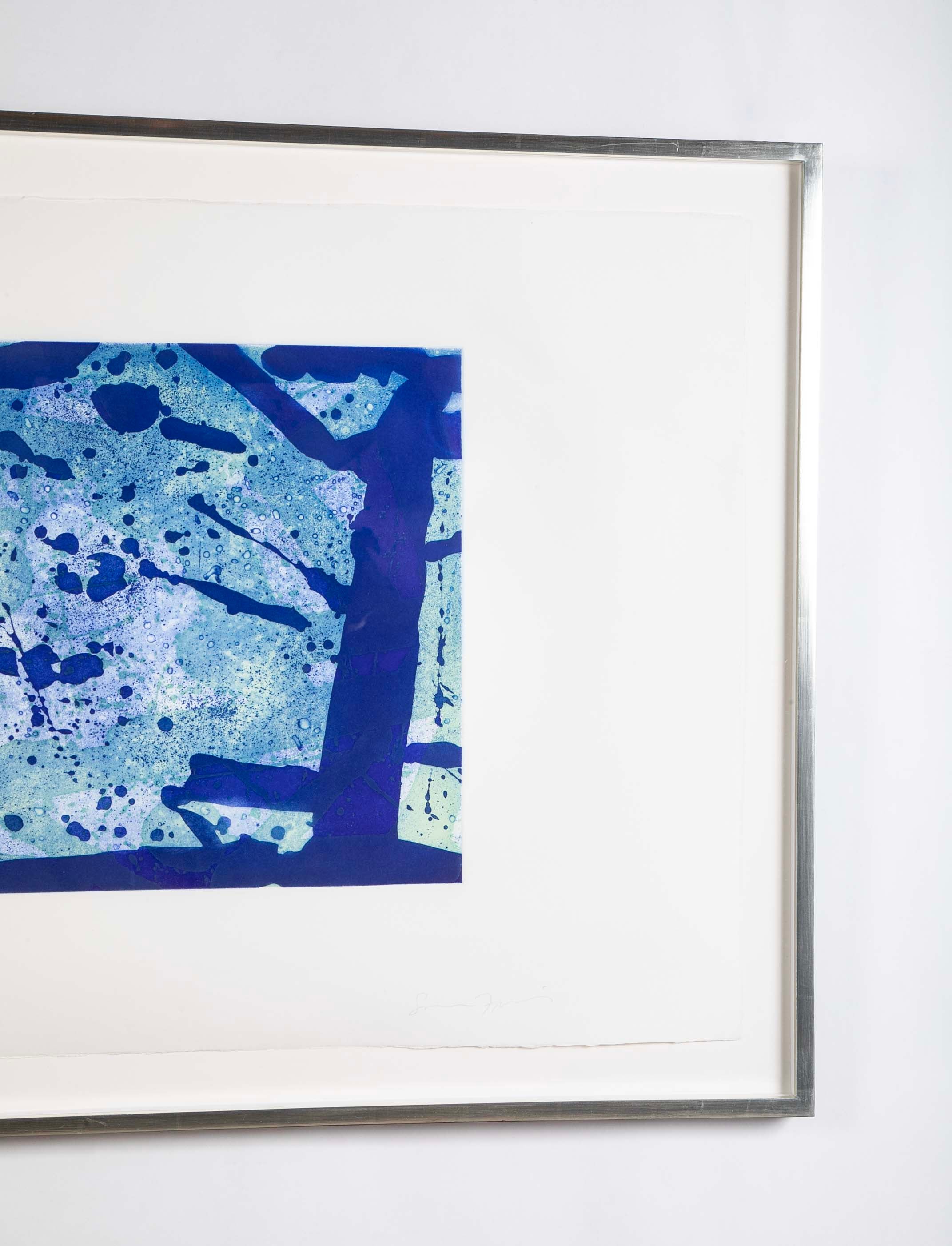 Artists' Proof "Green Coral" Aquatint in Colors by Sam Francis