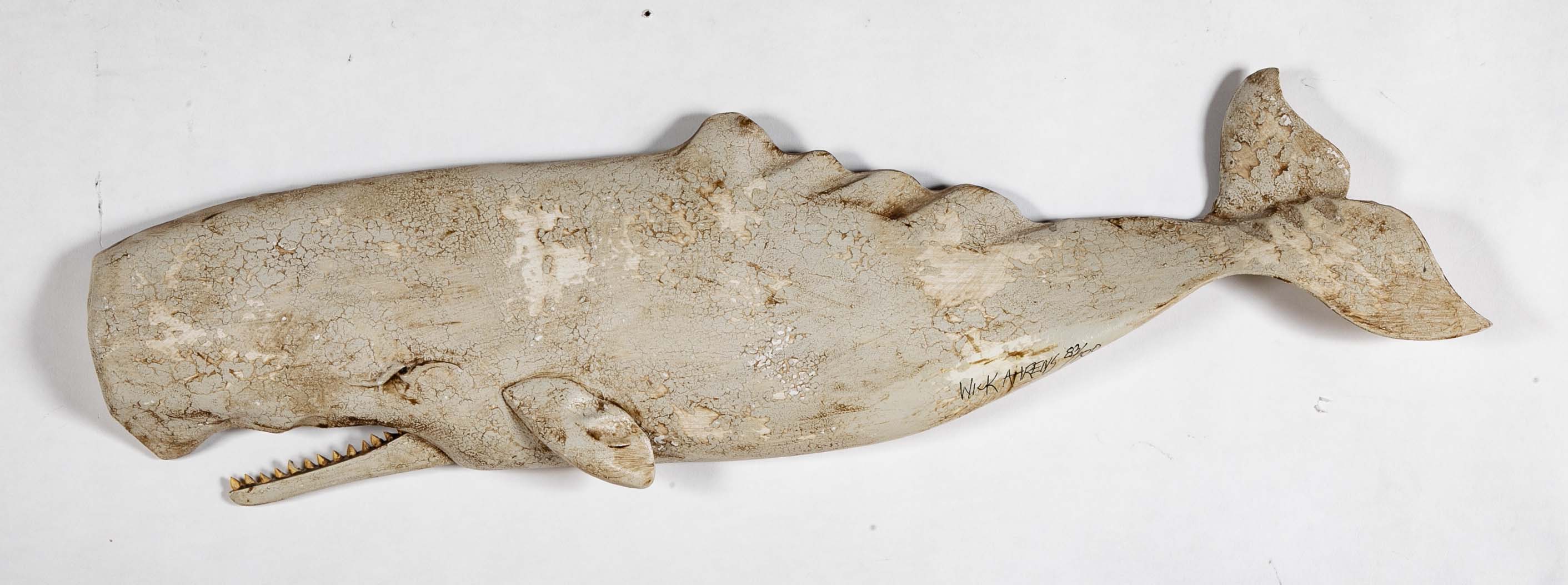 "Moby Dick" Carved Sperm Whale by Richard van Wicklen Ahrens